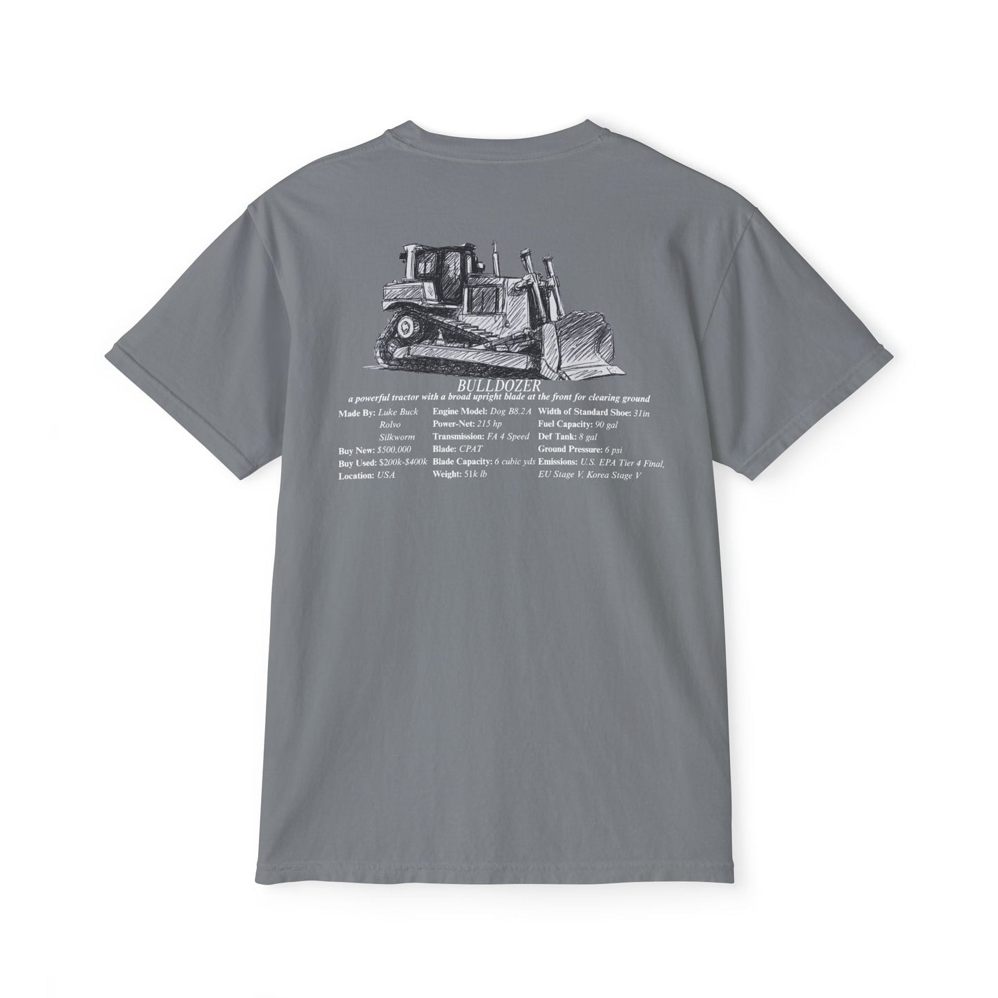 Dozer Pocket Tee - Heavy Equipment Series