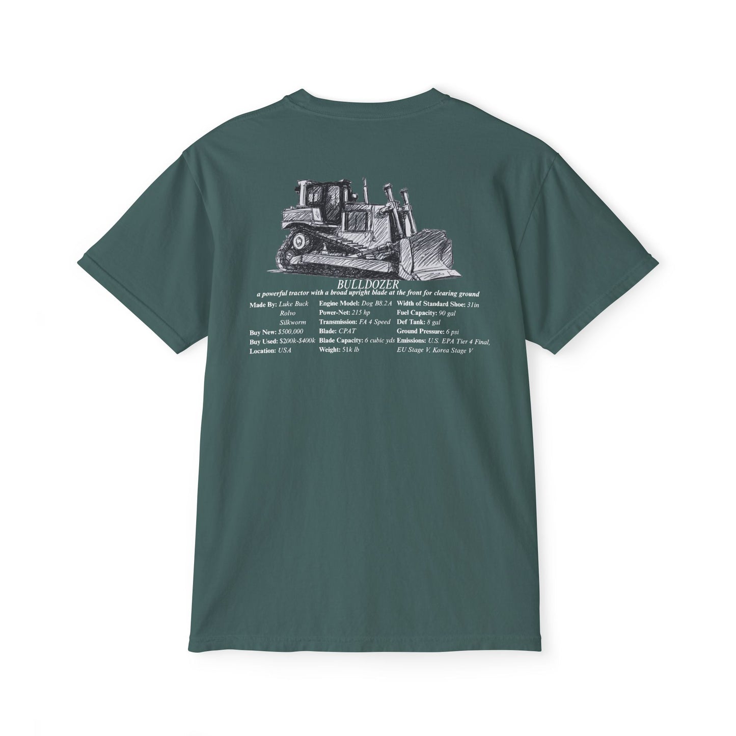 Dozer Pocket Tee - Heavy Equipment Series