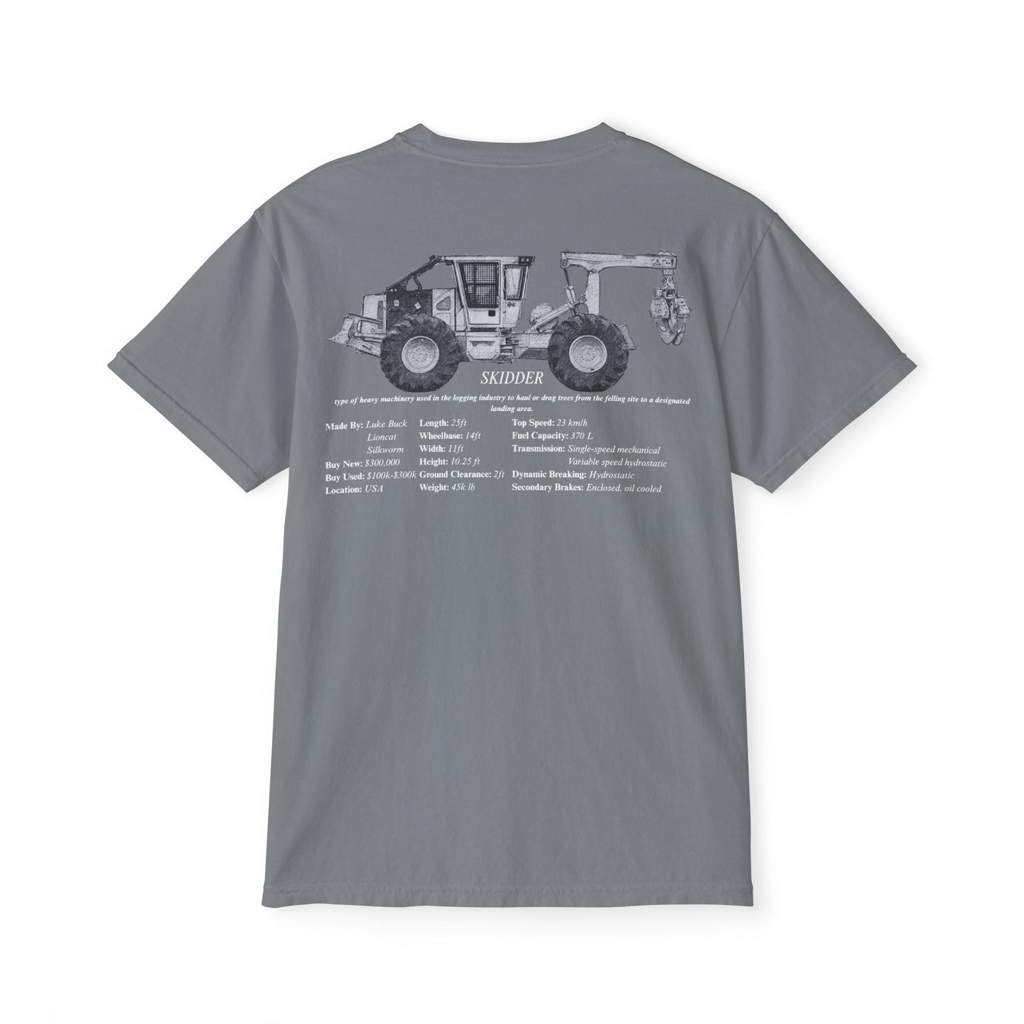 Skidder Pocket Tee - Heavy Equipment Series
