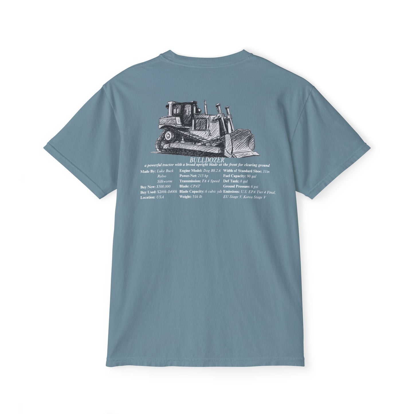 Dozer Pocket Tee - Heavy Equipment Series