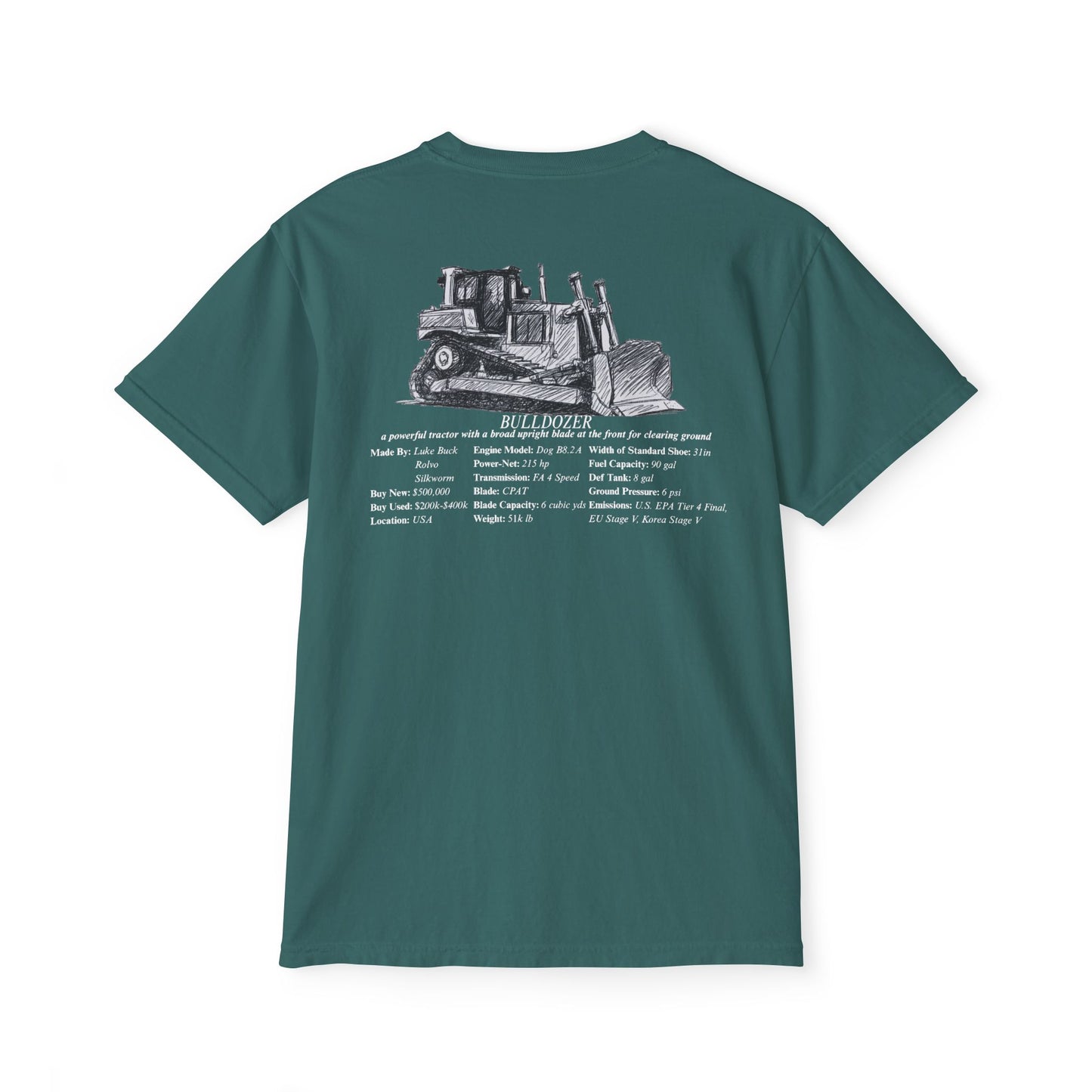 Dozer Pocket Tee - Heavy Equipment Series