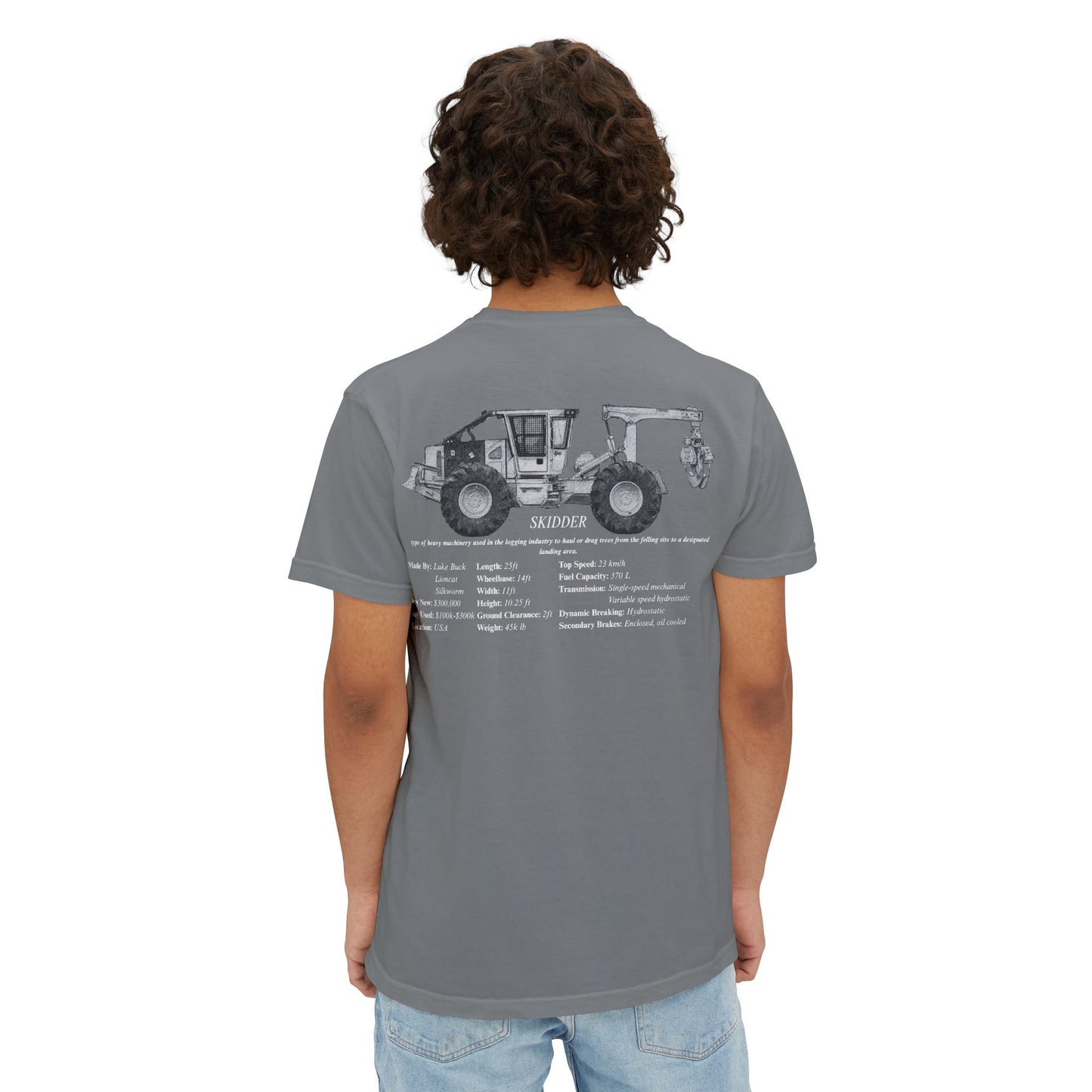 Skidder Pocket Tee - Heavy Equipment Series