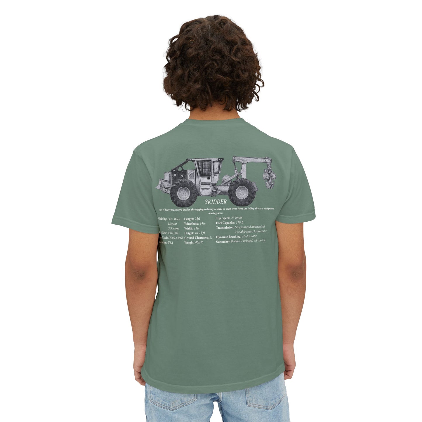 Skidder Pocket Tee - Heavy Equipment Series