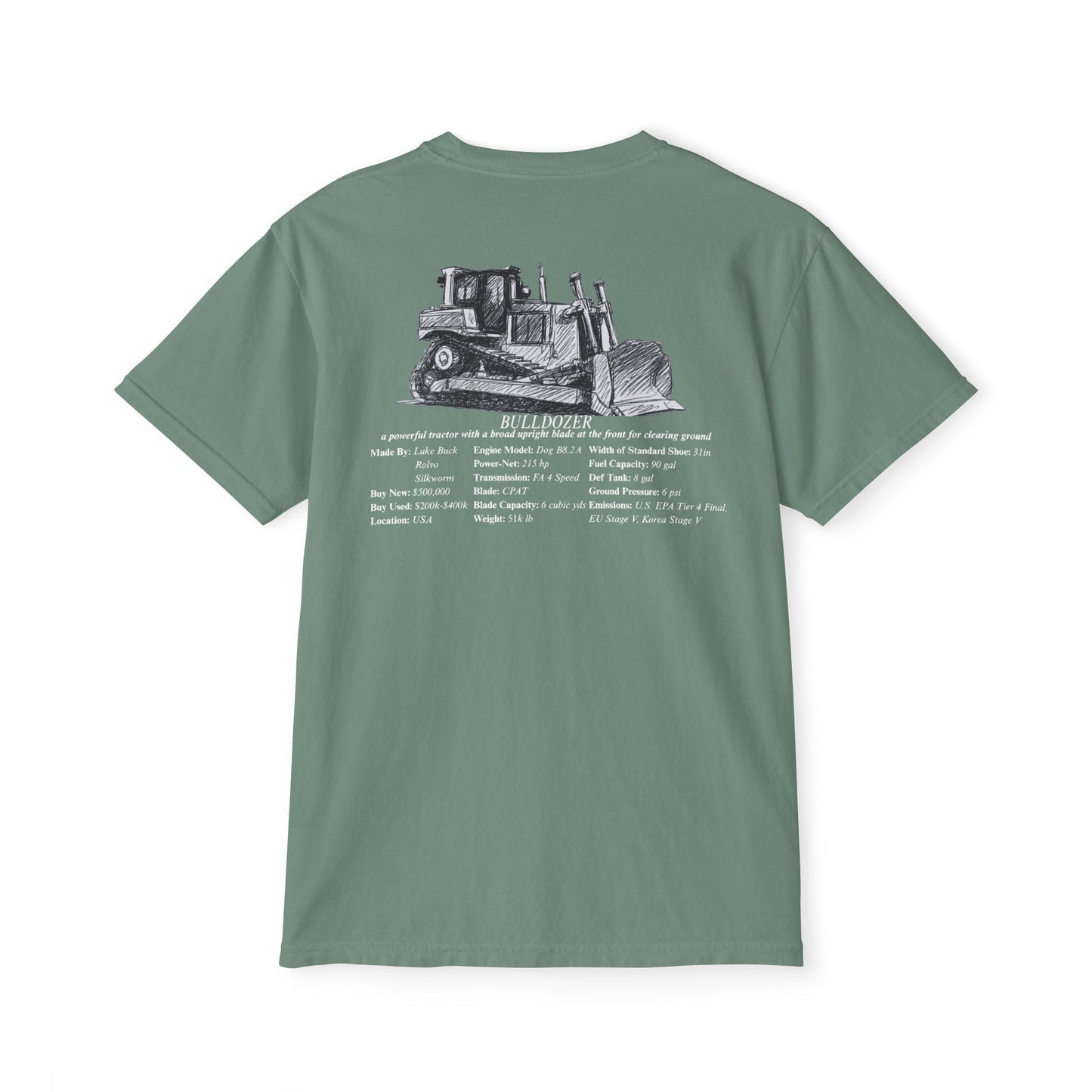 Dozer Pocket Tee - Heavy Equipment Series