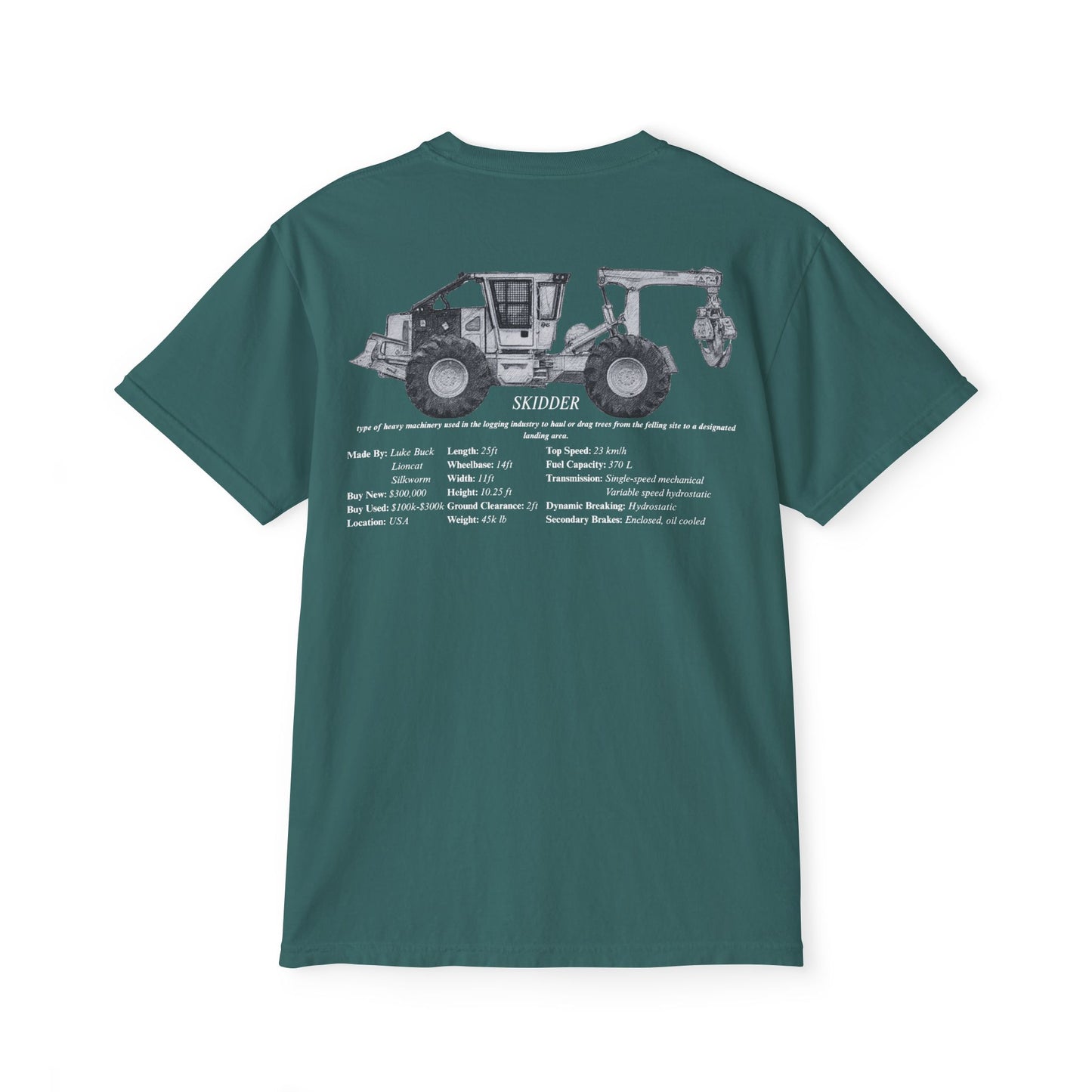 Skidder Pocket Tee - Heavy Equipment Series