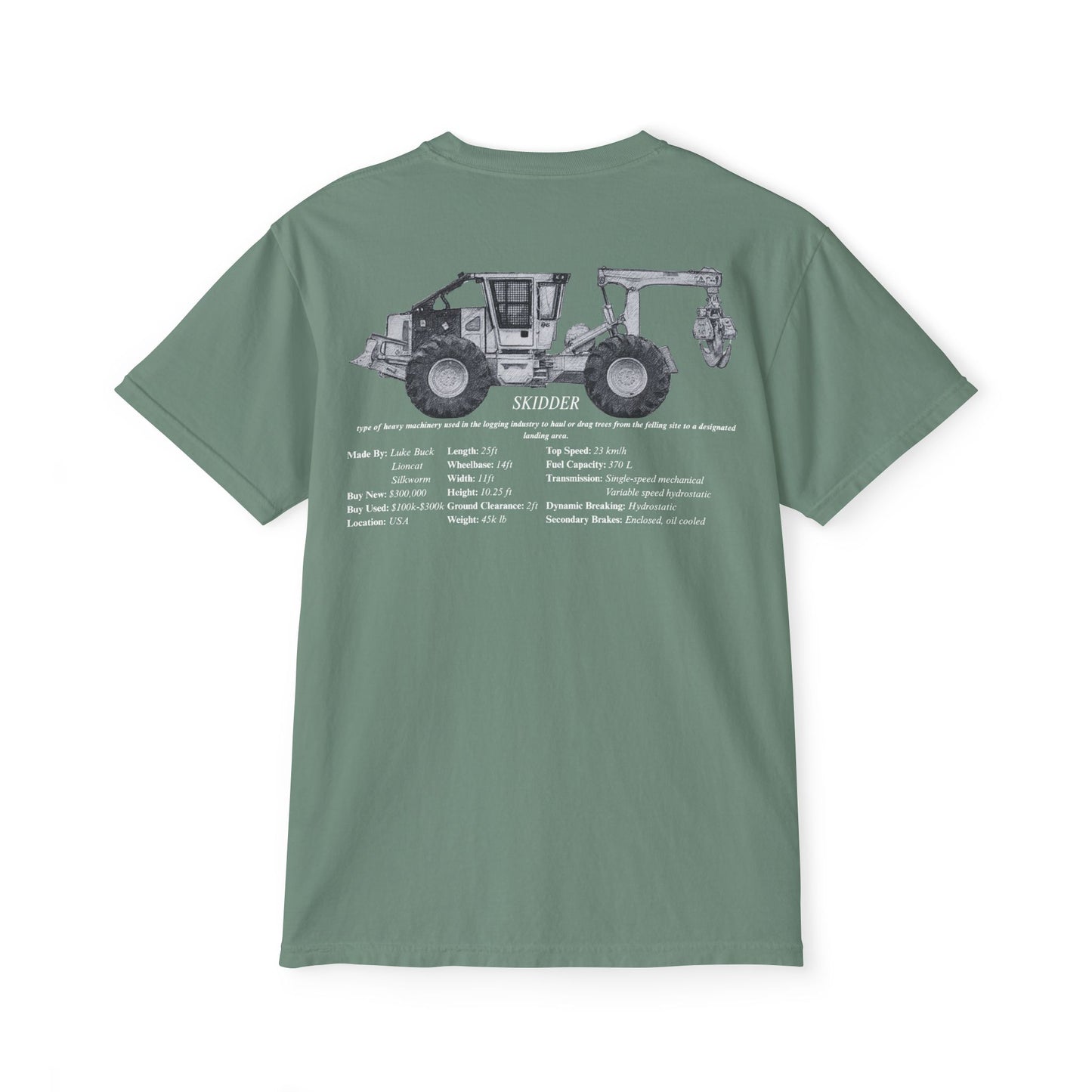 Skidder Pocket Tee - Heavy Equipment Series