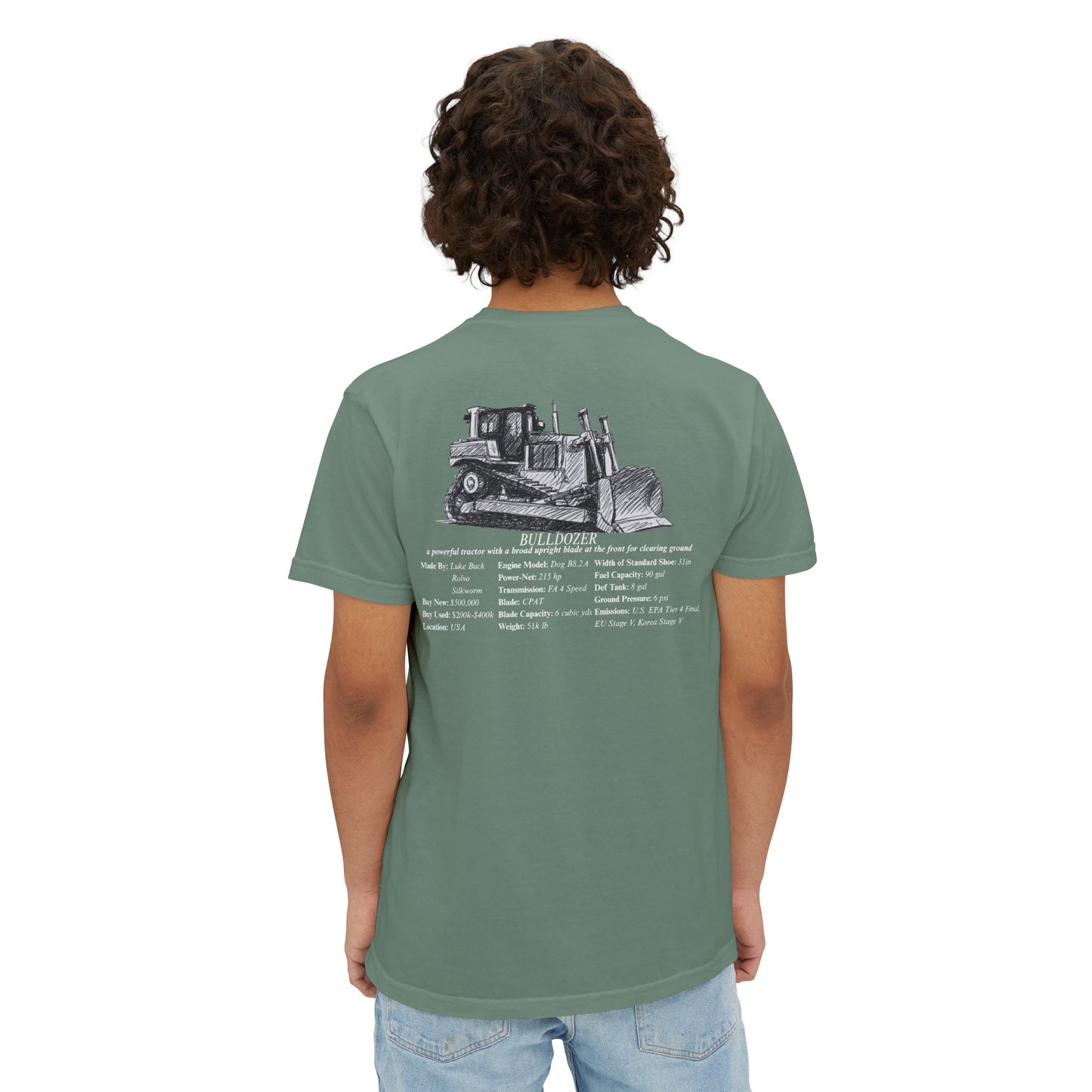 Dozer Pocket Tee - Heavy Equipment Series