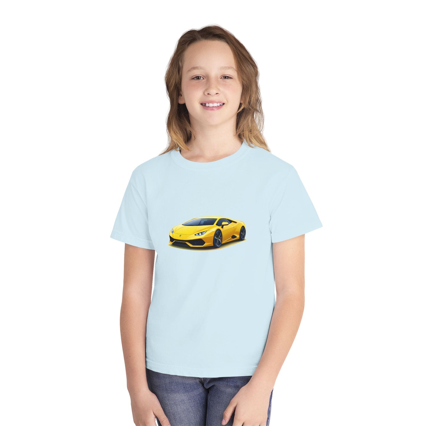 Yellow Supercar Kids Tee