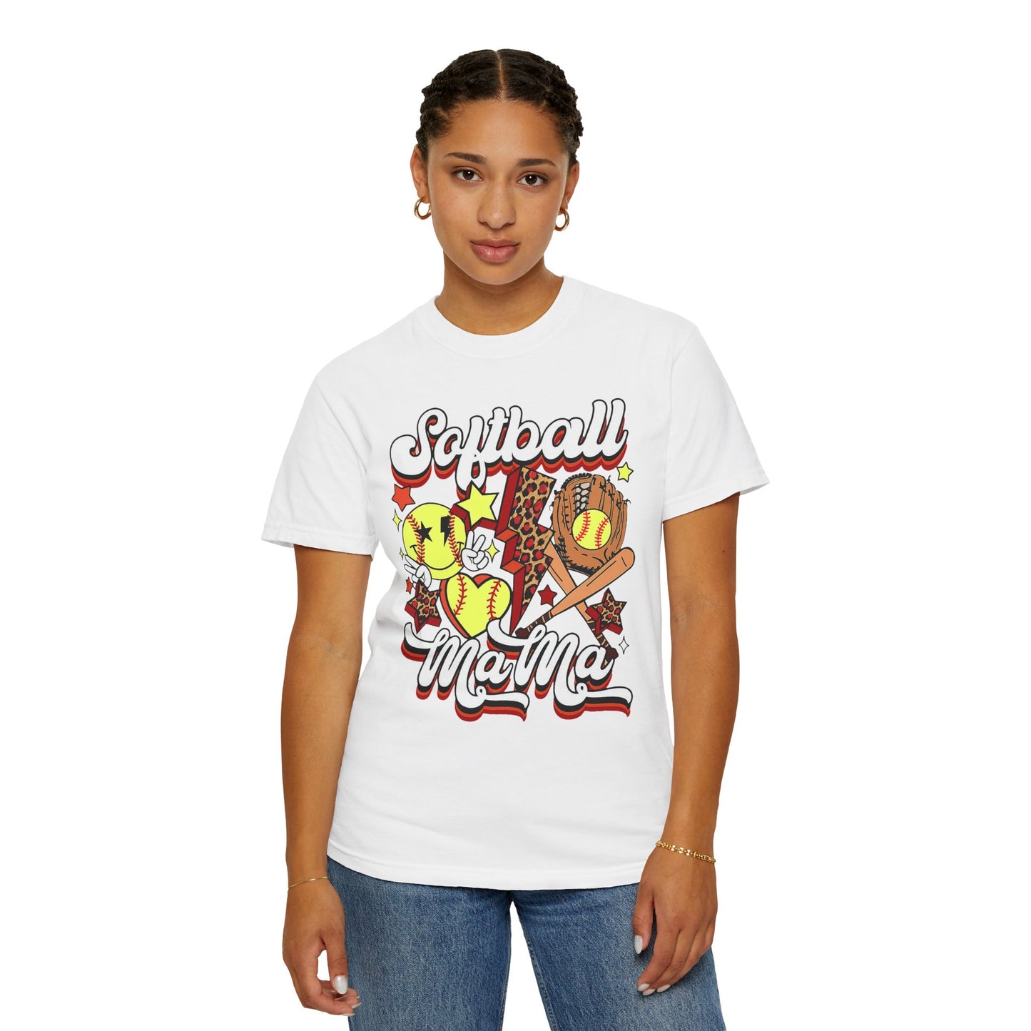 Softball Mama Comfort Colors Tee