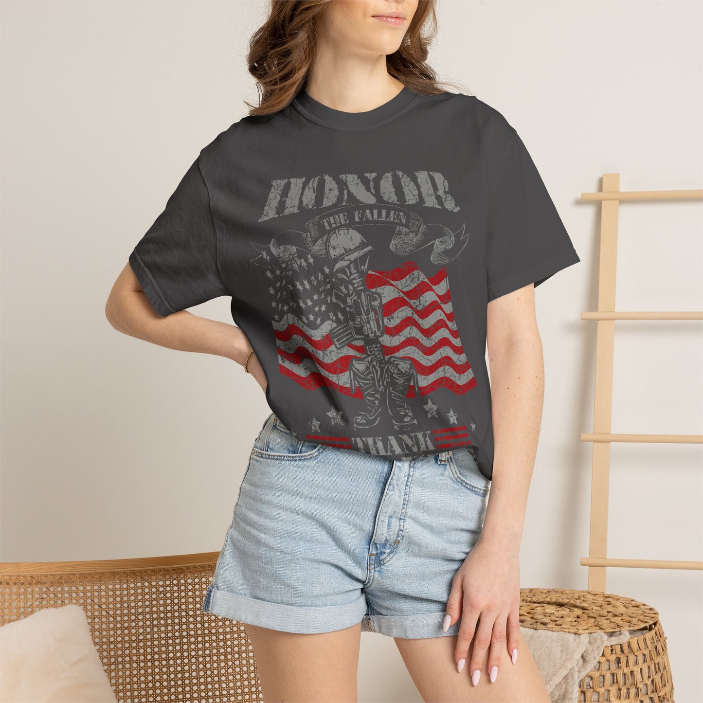 Honor the Fallen Soldier Boots Memorial Day T-Shirt