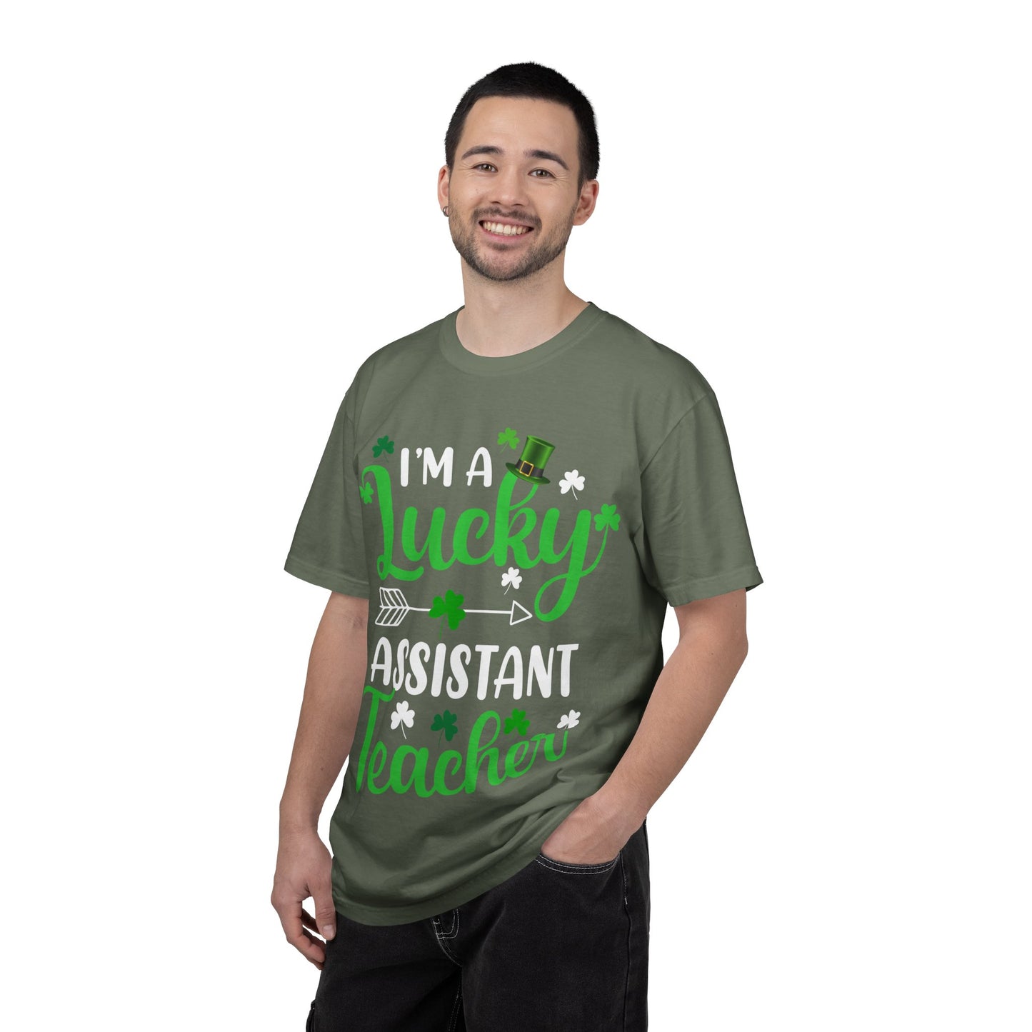 I’m Lucky Assistant Teacher Shirt – St Patrick’s Day Shamrock Tee
