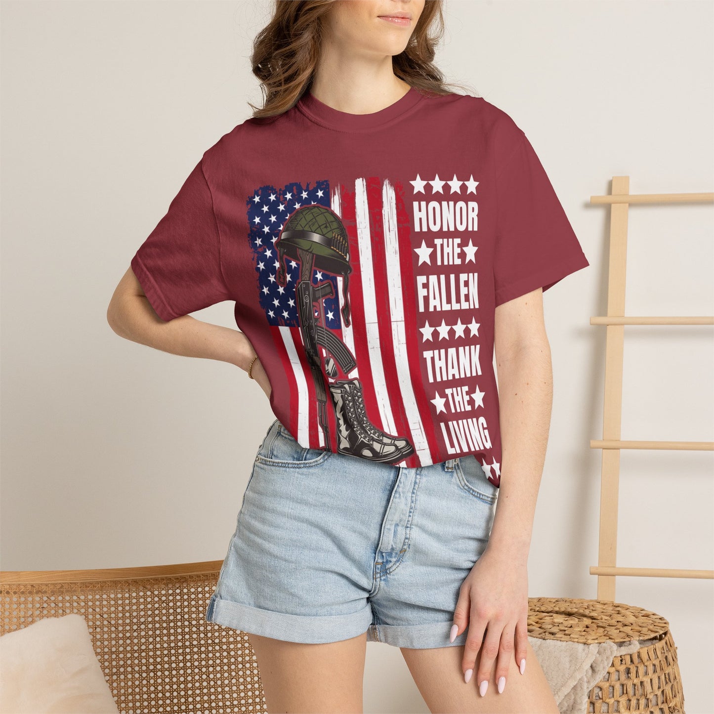 Battlefield Cross Tribute Memorial Day T-Shirt  Description