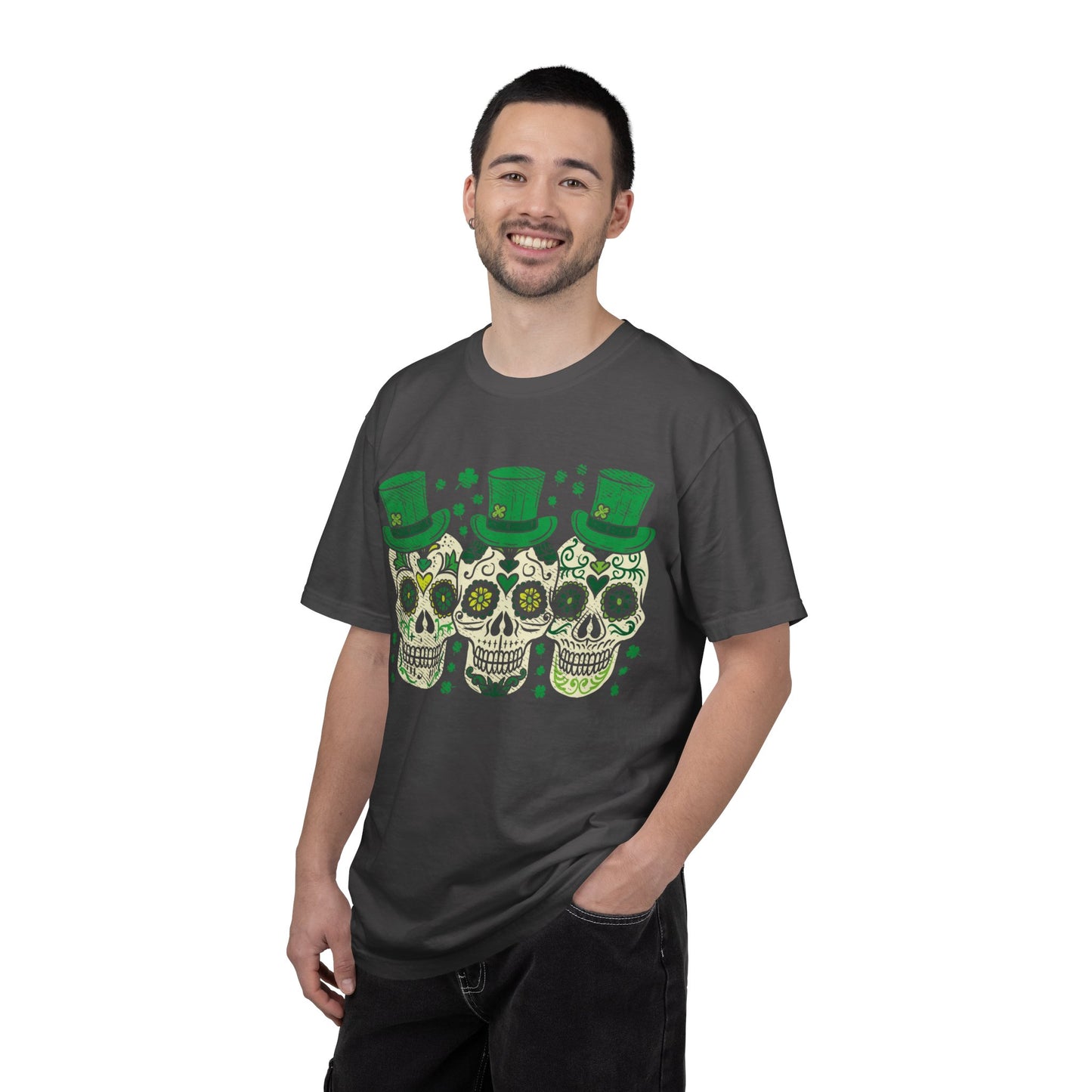 Irish Mexican Sugar Skull Leprechaun Shirt – St Patrick’s Day Skull Graphic Tee