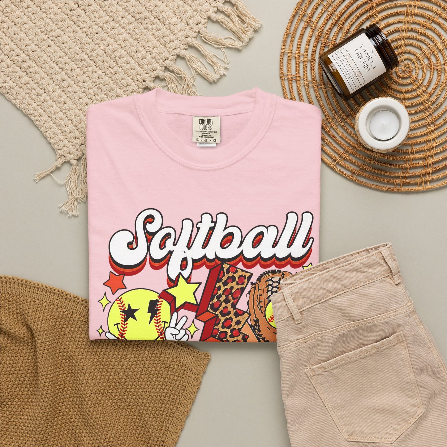 Softball Mama Comfort Colors Tee