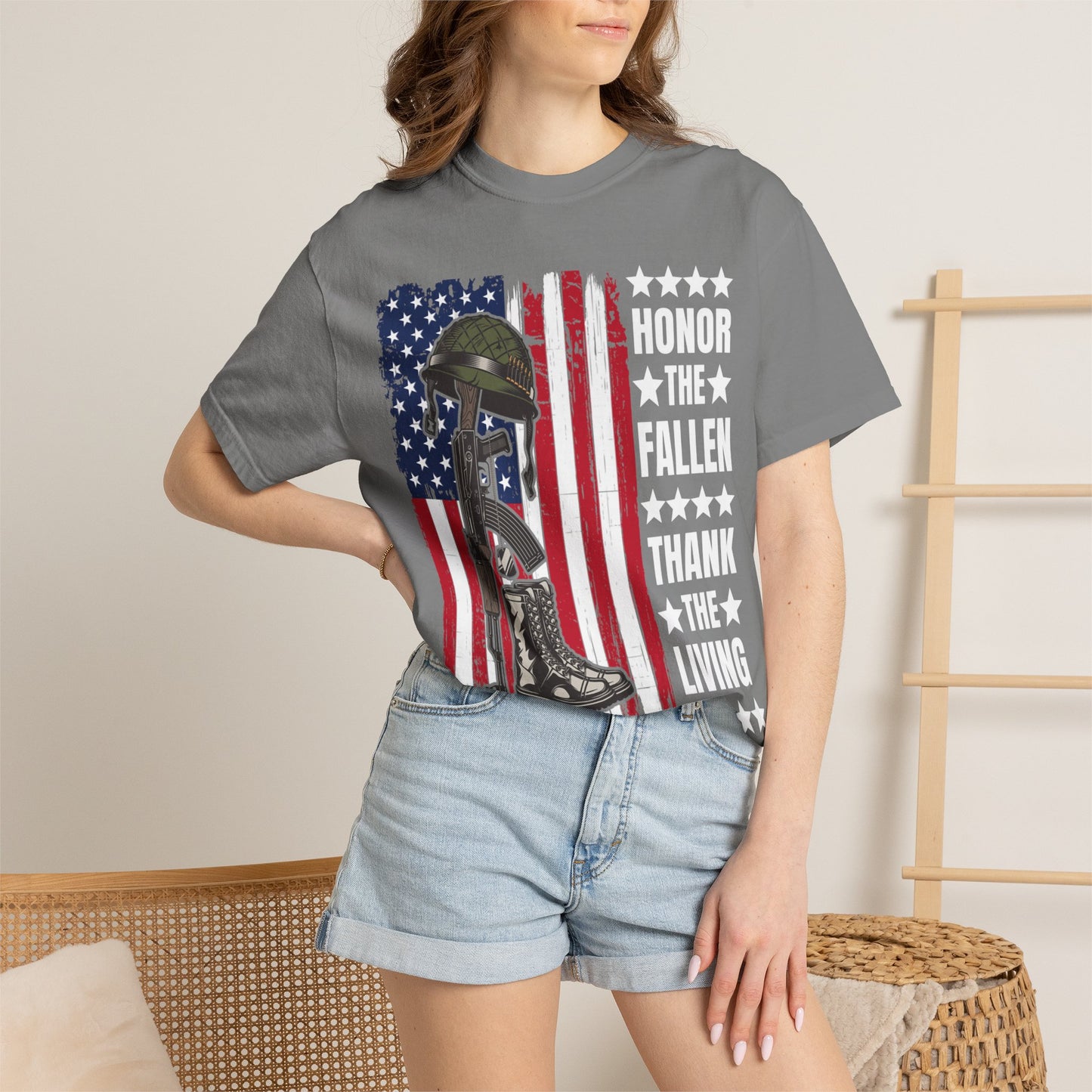 Battlefield Cross Tribute Memorial Day T-Shirt  Description