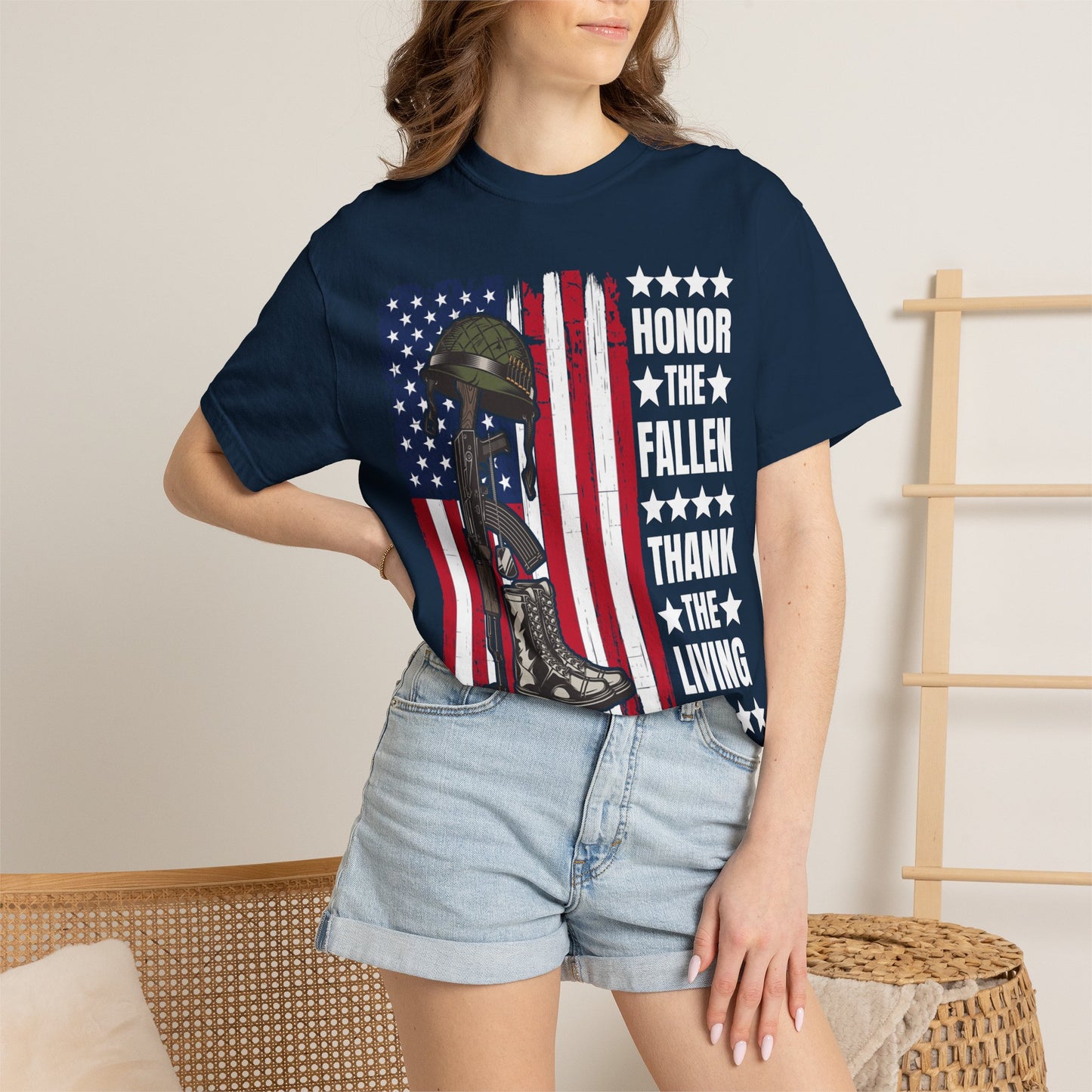 Battlefield Cross Tribute Memorial Day T-Shirt  Description