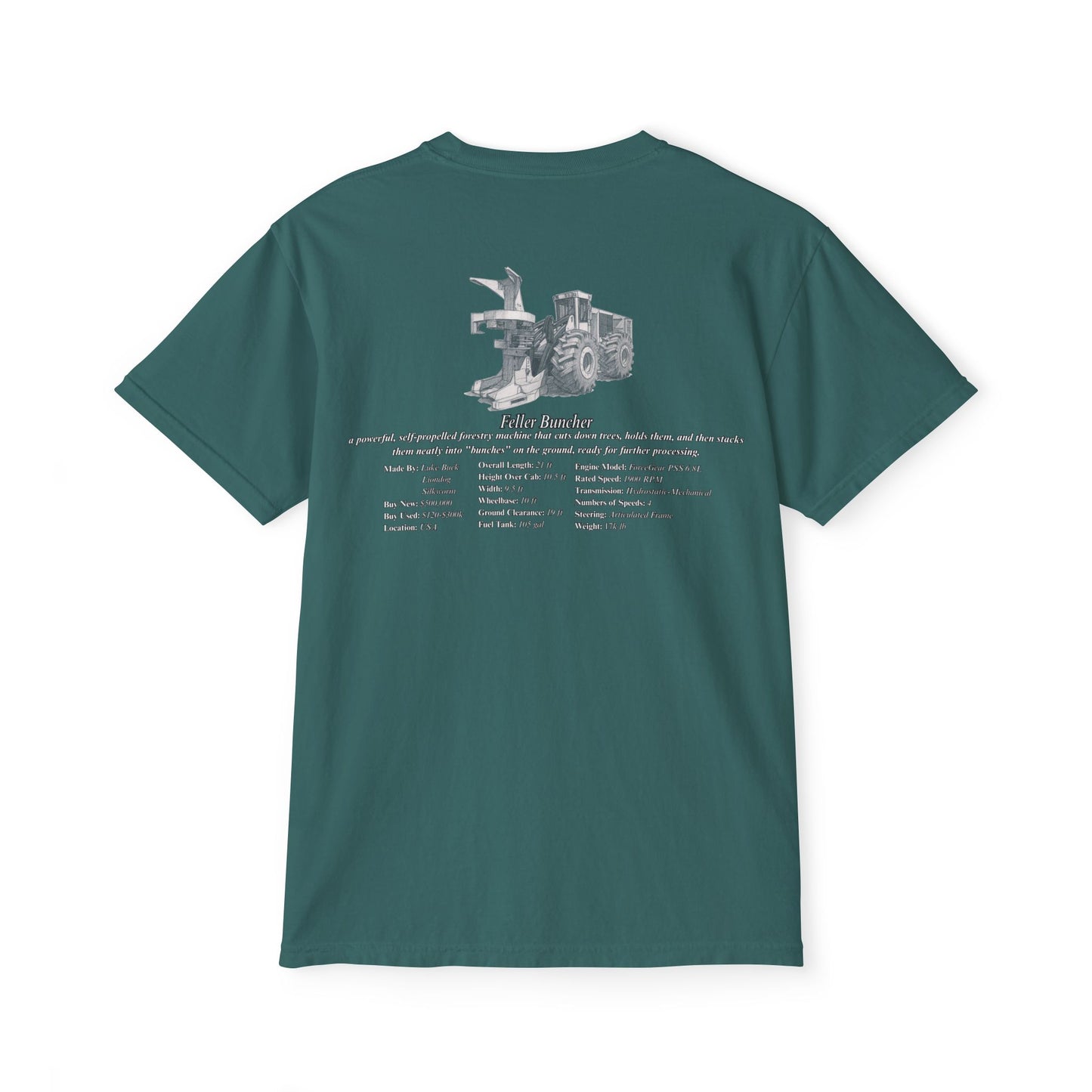 Feller Buncher Pocket Tee - Heavy Equipment Series