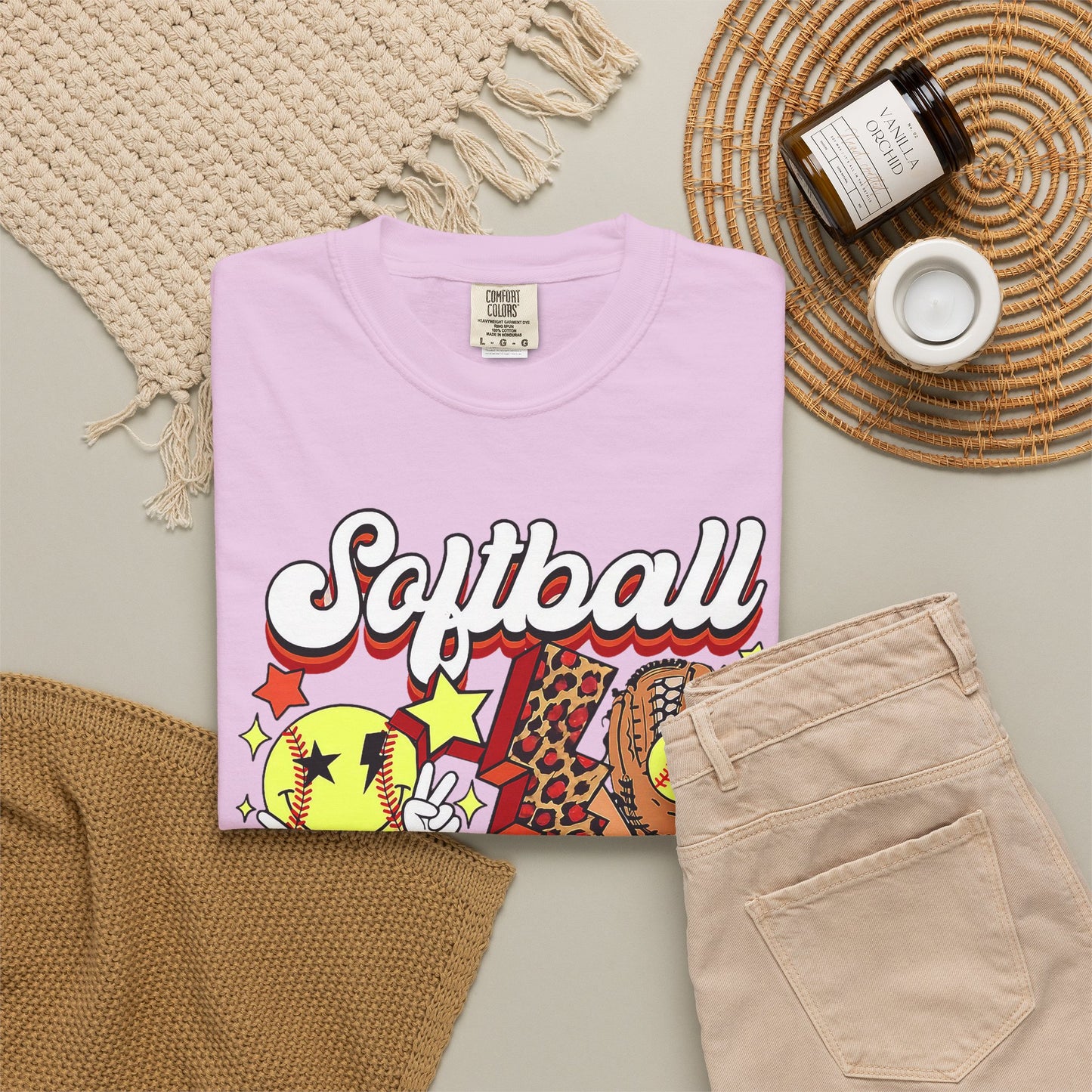 Softball Mama Comfort Colors Tee