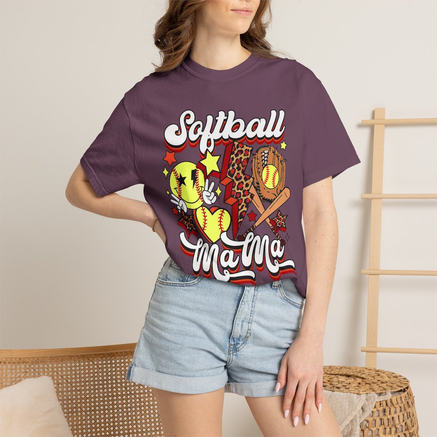 Softball Mama Comfort Colors Tee