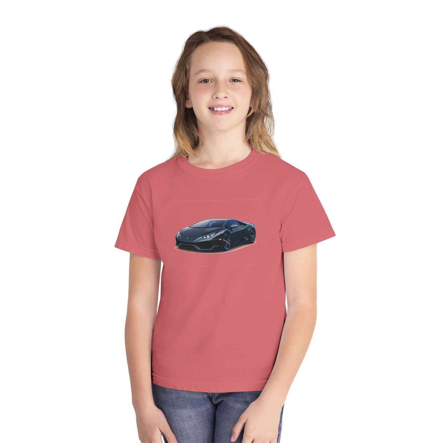 Black Supercar Kids Tee