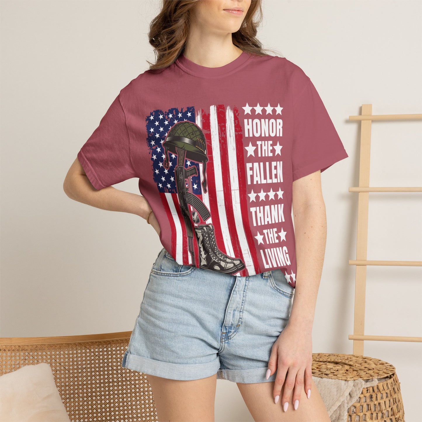 Battlefield Cross Tribute Memorial Day T-Shirt  Description