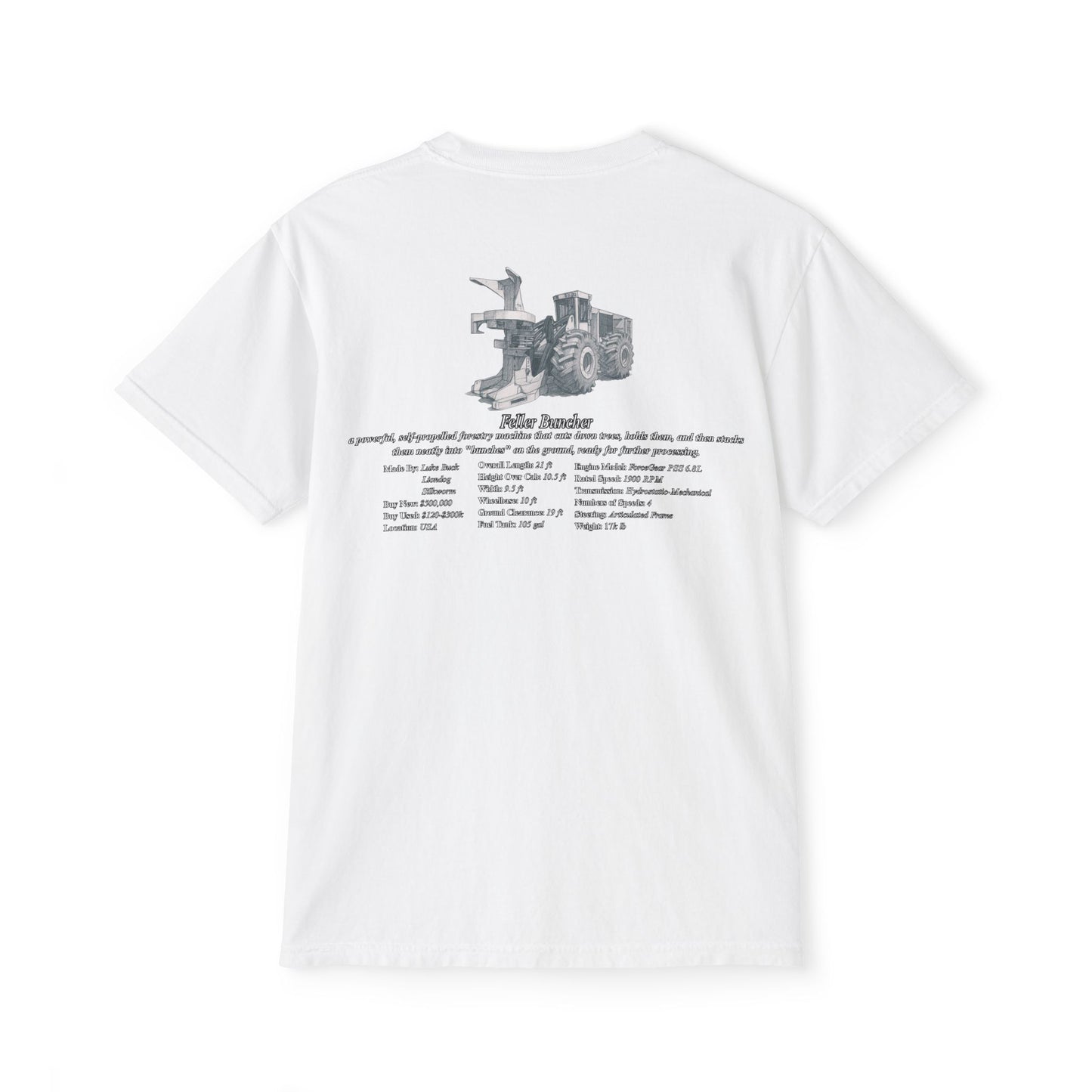 Feller Buncher Pocket Tee - Heavy Equipment Series