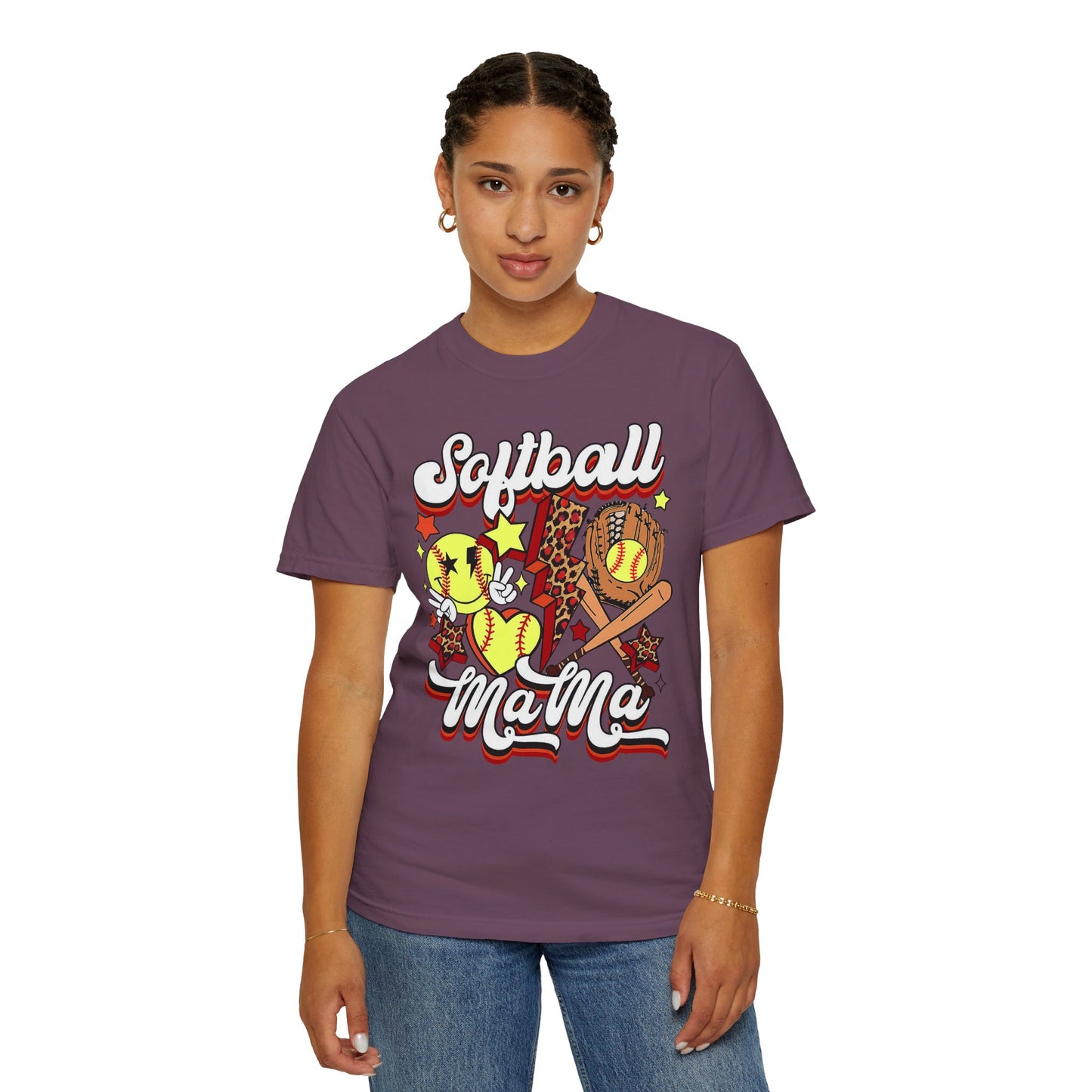 Softball Mama Comfort Colors Tee
