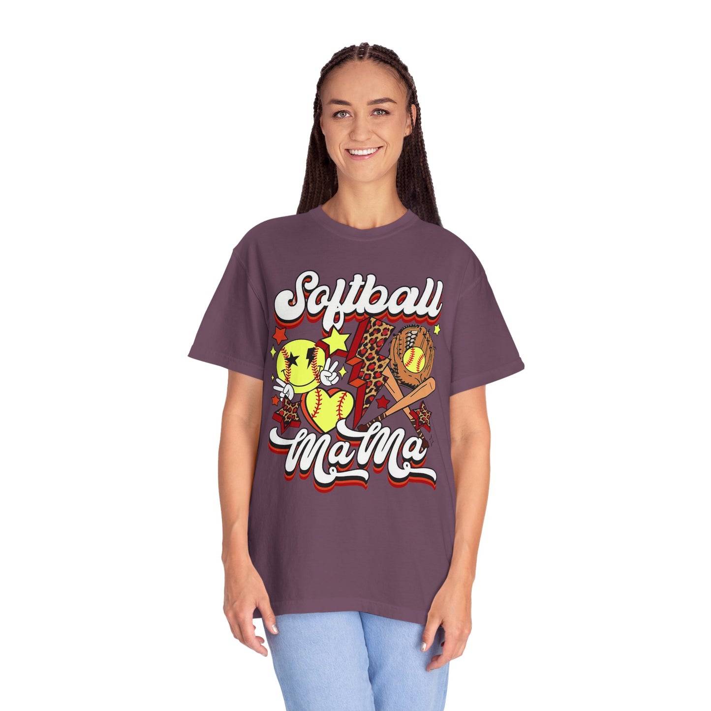Softball Mama Comfort Colors Tee