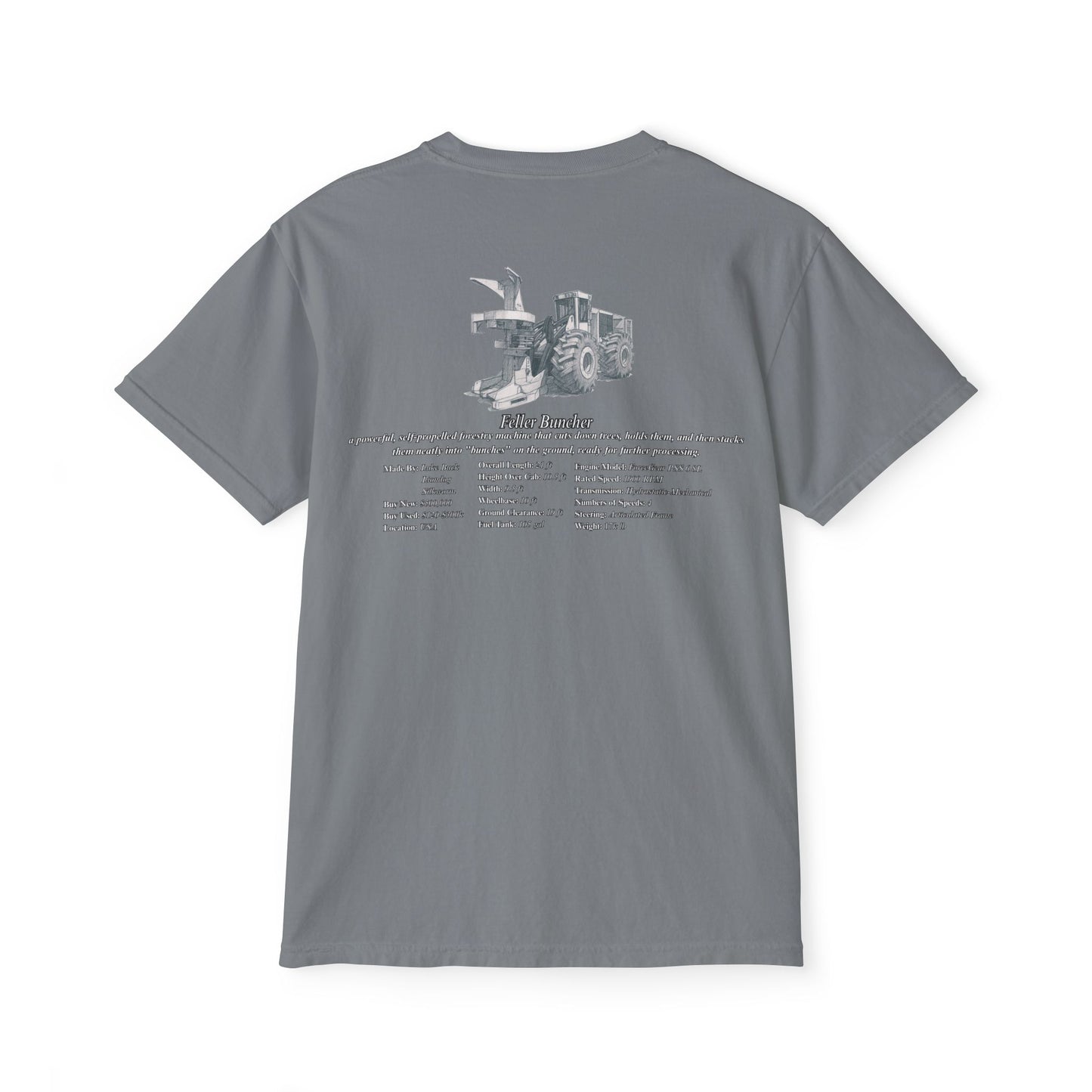 Feller Buncher Pocket Tee - Heavy Equipment Series