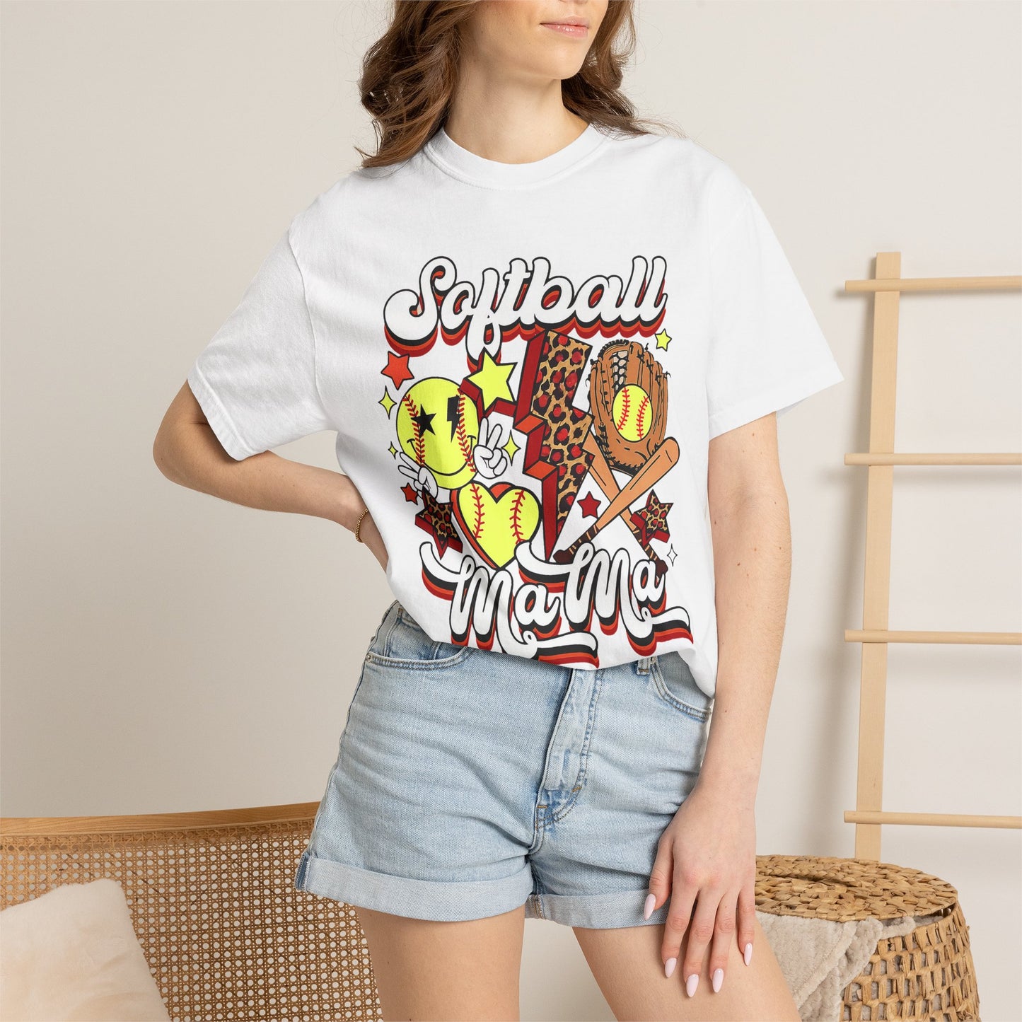 Softball Mama Comfort Colors Tee