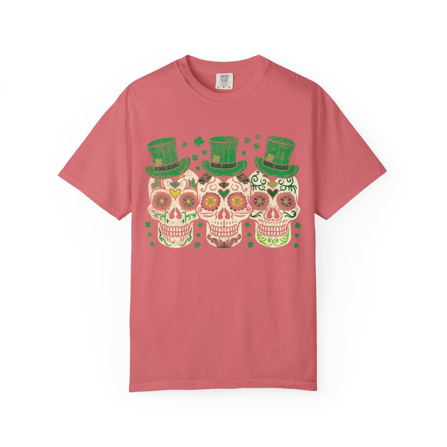 Irish Mexican Sugar Skull Leprechaun Shirt – St Patrick’s Day Skull Graphic Tee