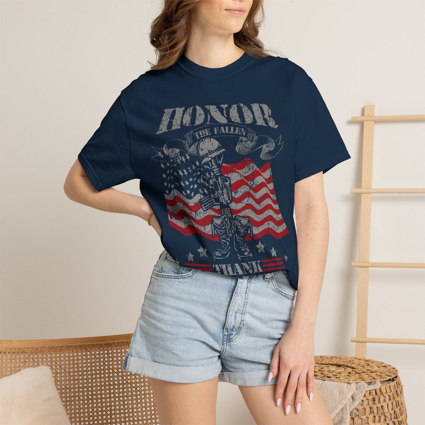 Honor the Fallen Soldier Boots Memorial Day T-Shirt