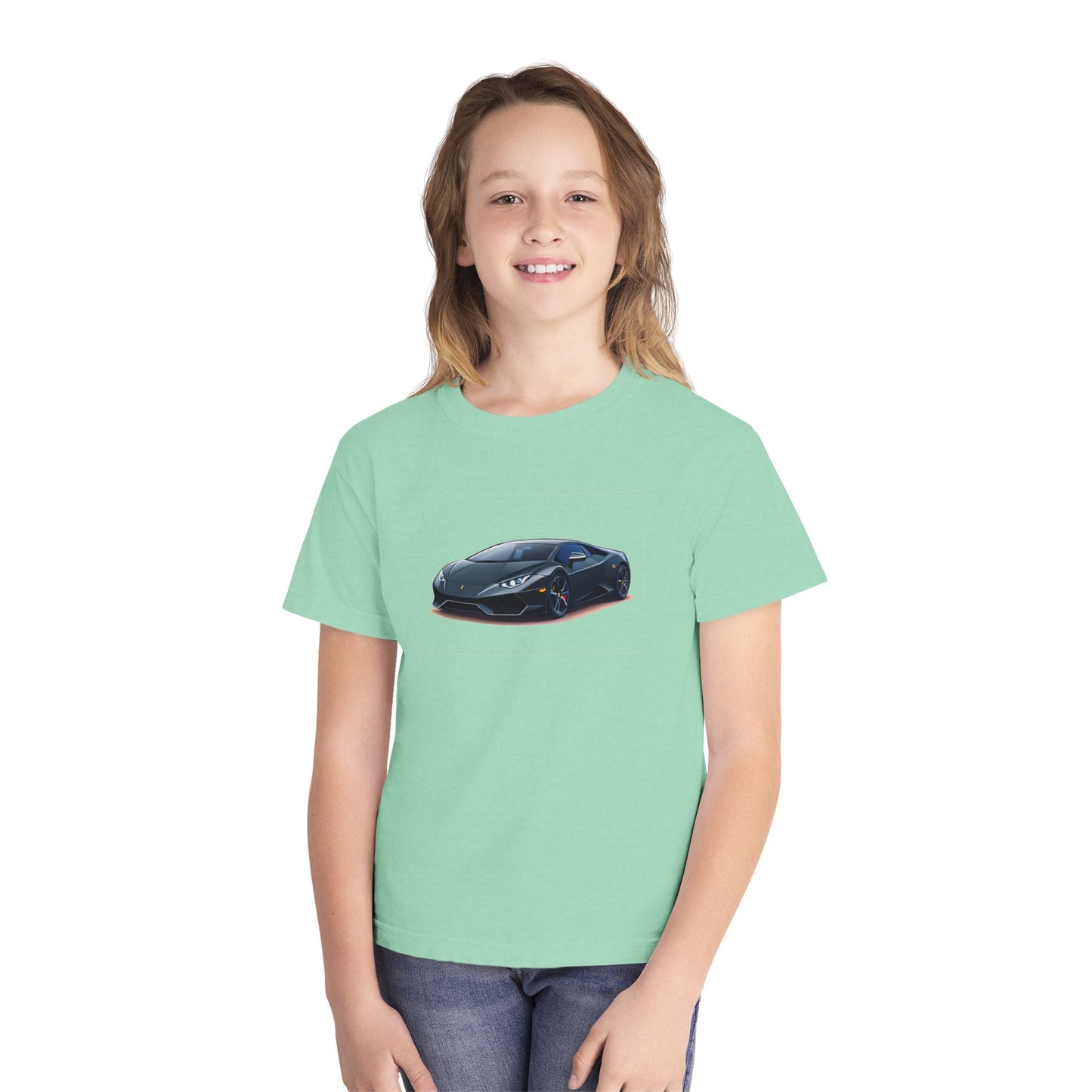 Black Supercar Kids Tee
