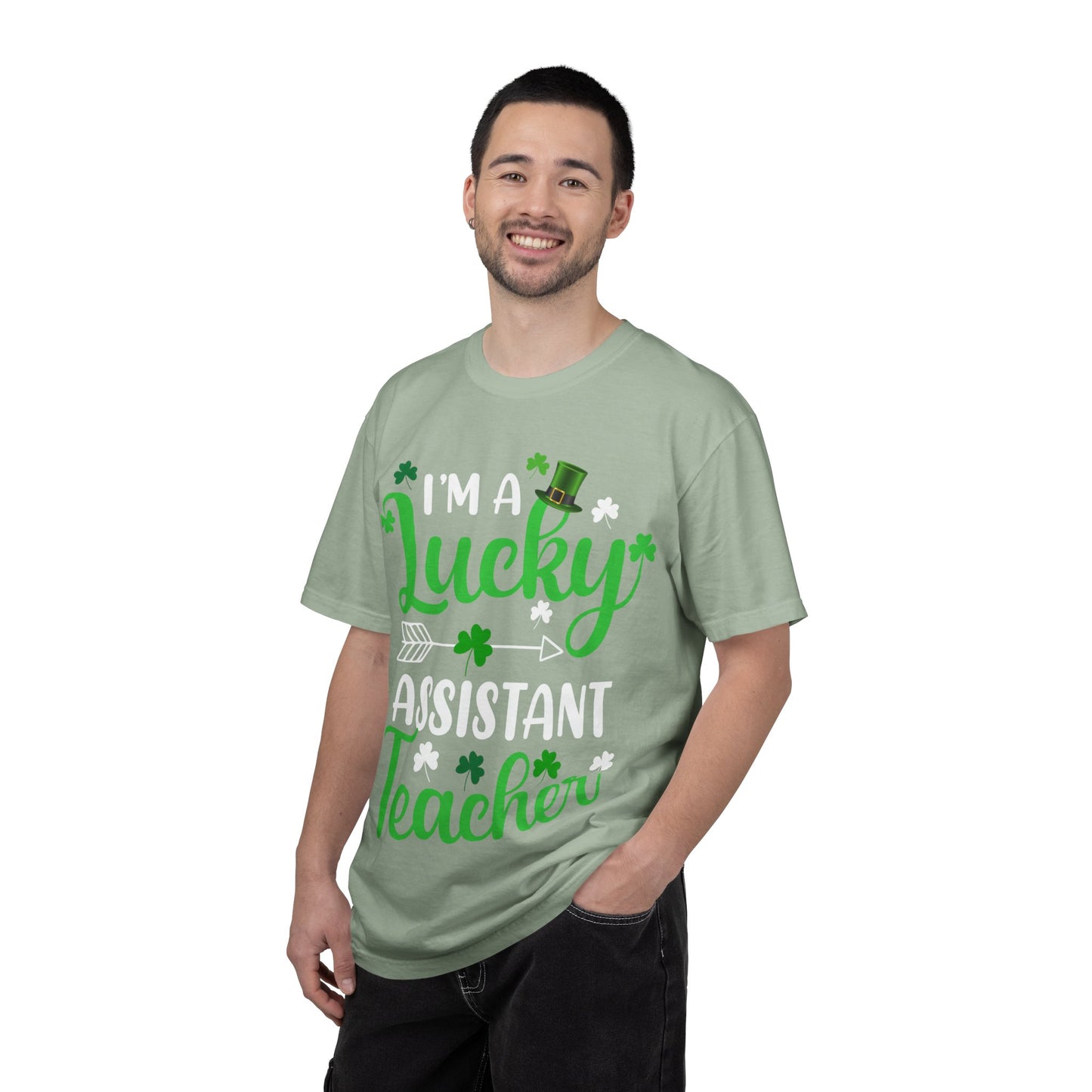 I’m Lucky Assistant Teacher Shirt – St Patrick’s Day Shamrock Tee