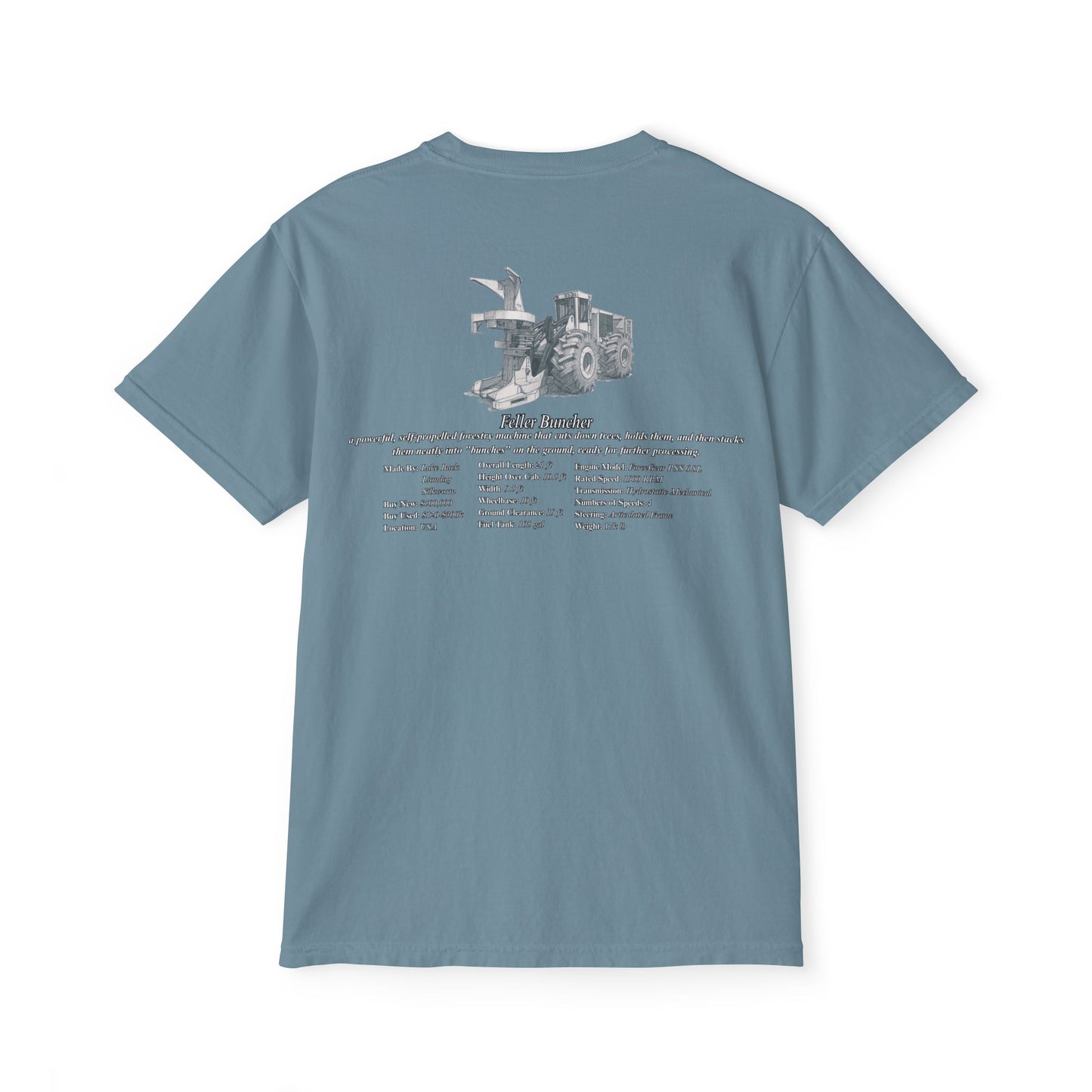 Feller Buncher Pocket Tee - Heavy Equipment Series