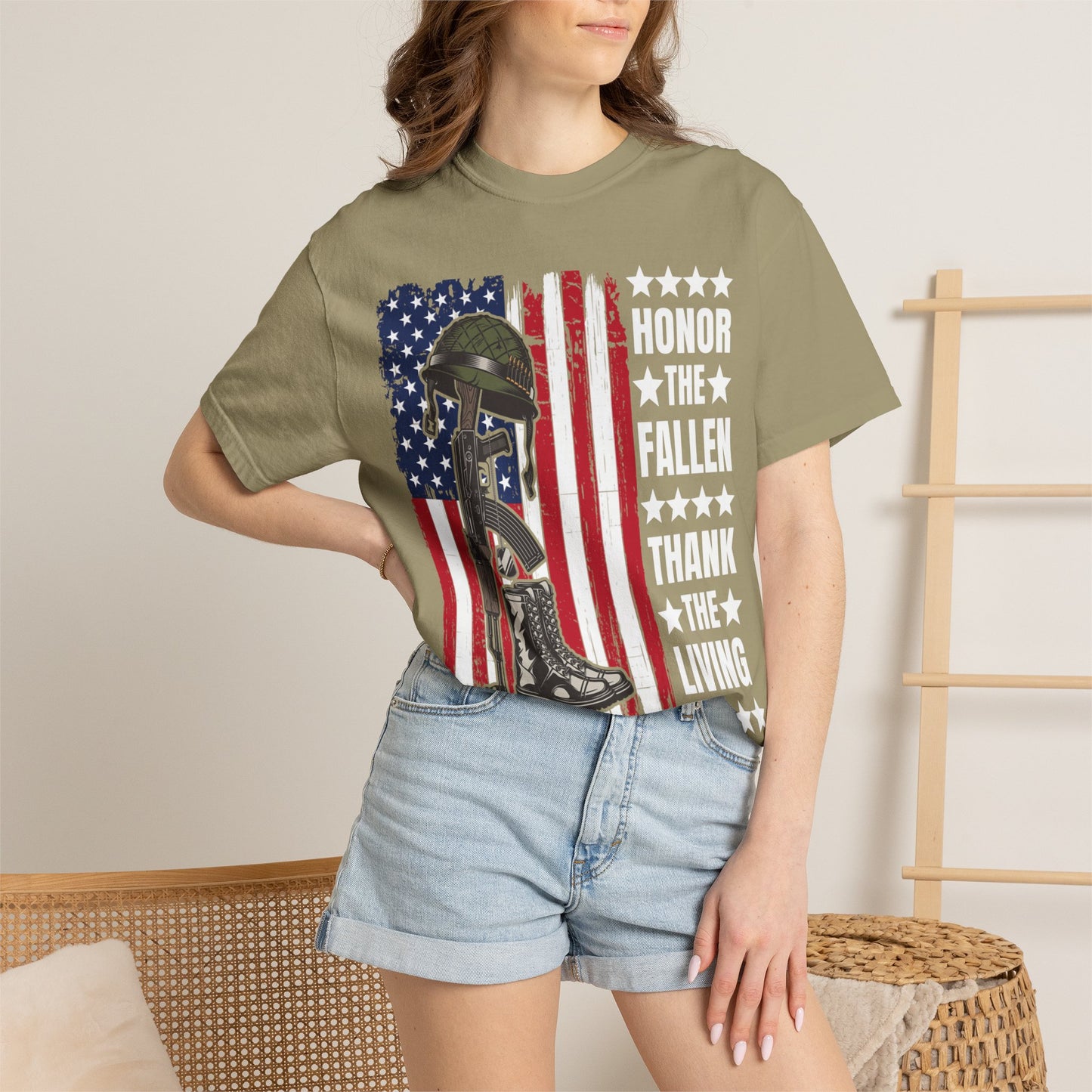 Battlefield Cross Tribute Memorial Day T-Shirt  Description