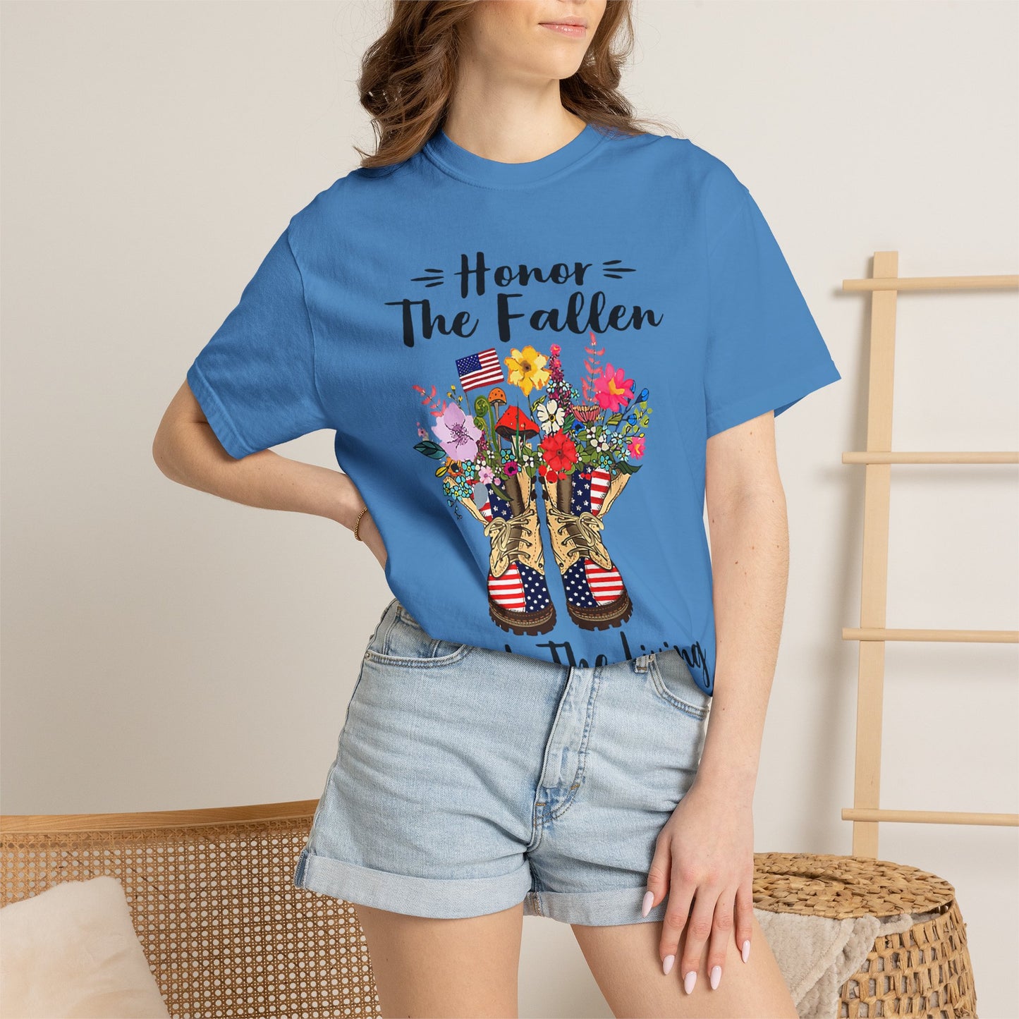Floral Patriotic Boots Memorial Day T-Shirt