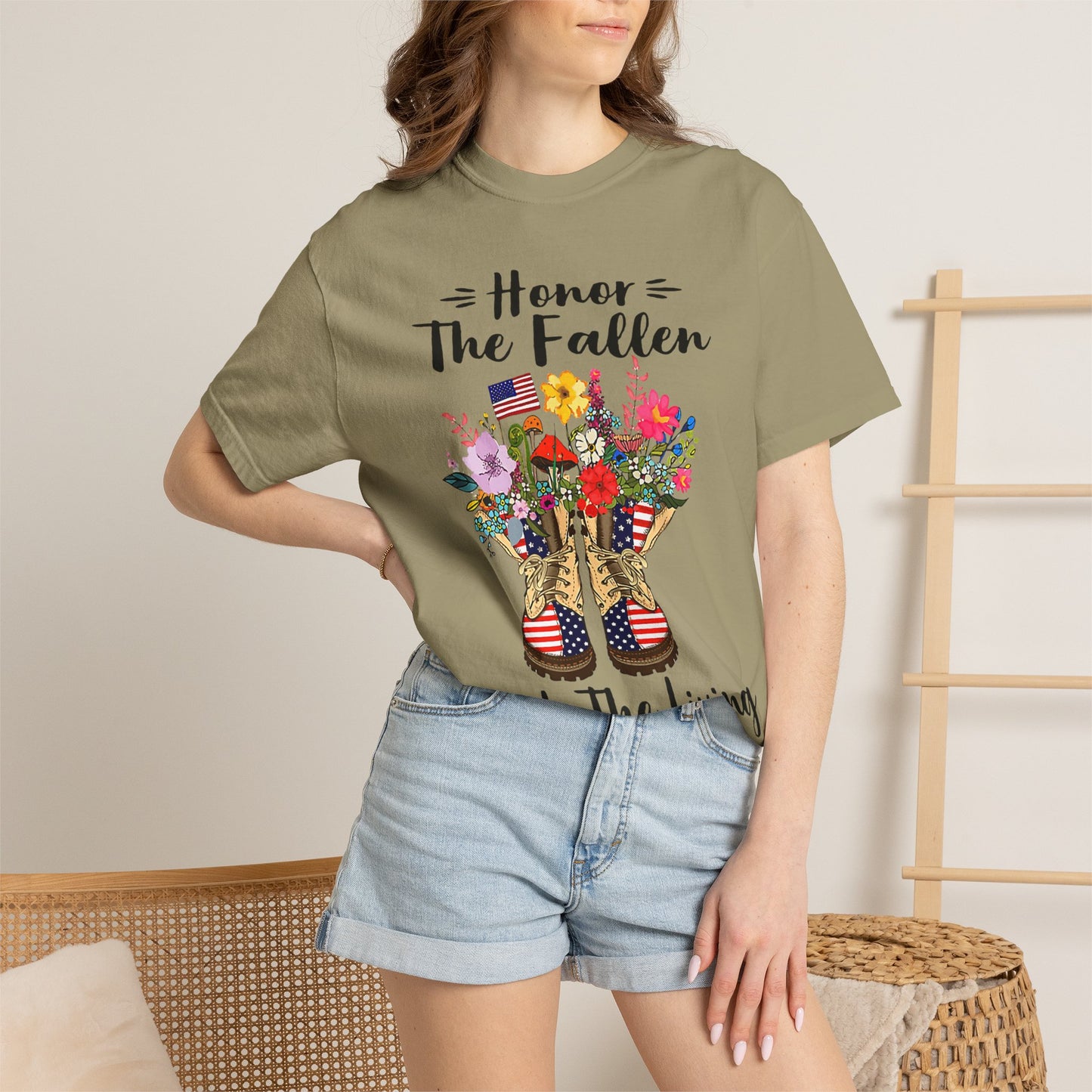 Floral Patriotic Boots Memorial Day T-Shirt