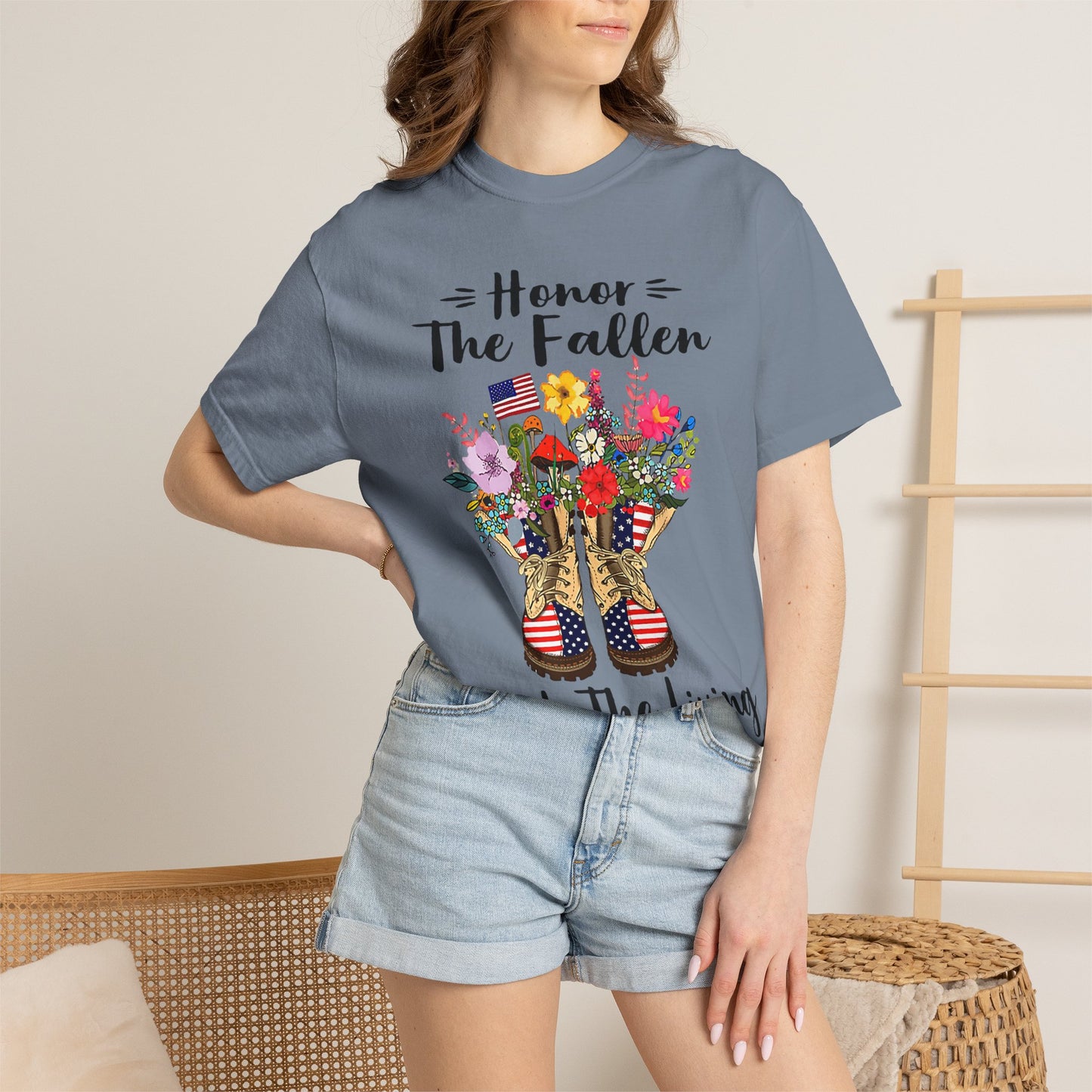 Floral Patriotic Boots Memorial Day T-Shirt