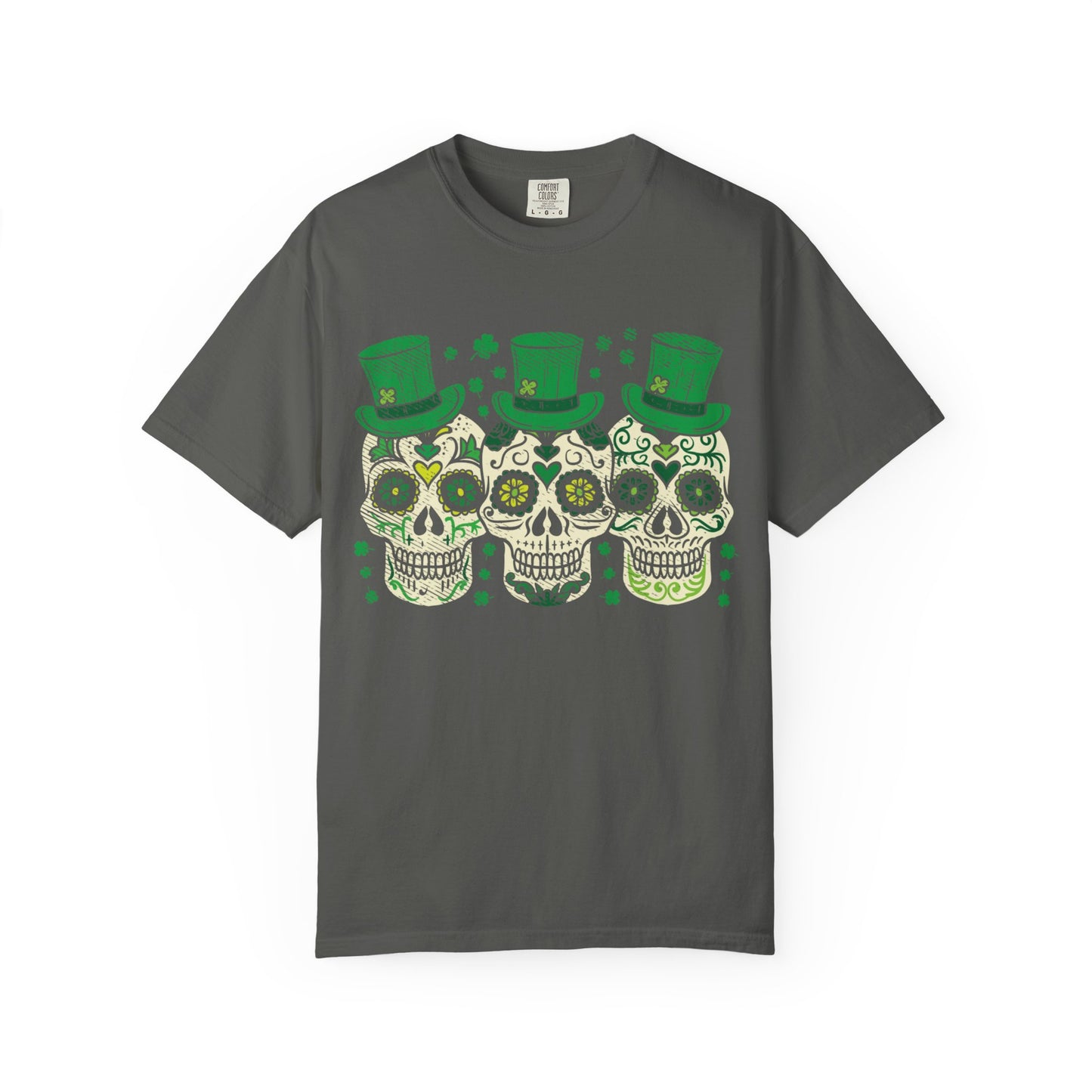 Irish Mexican Sugar Skull Leprechaun Shirt – St Patrick’s Day Skull Graphic Tee