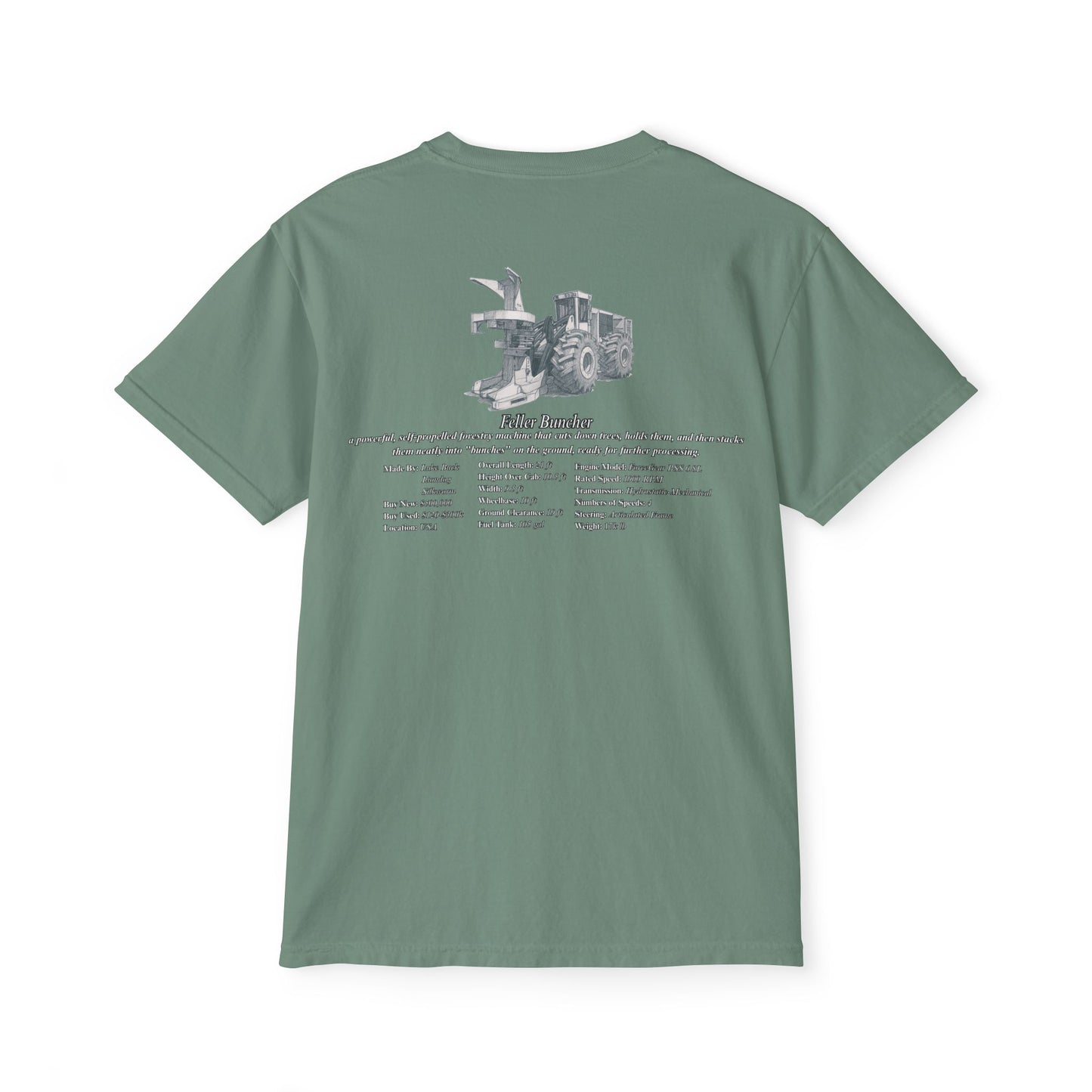 Feller Buncher Pocket Tee - Heavy Equipment Series