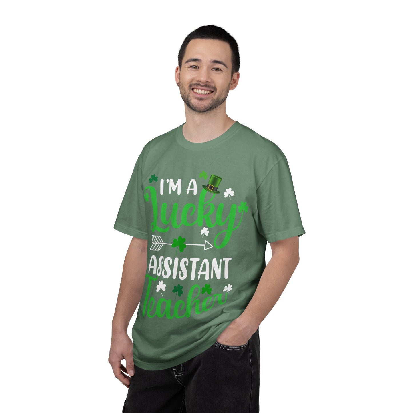I’m Lucky Assistant Teacher Shirt – St Patrick’s Day Shamrock Tee