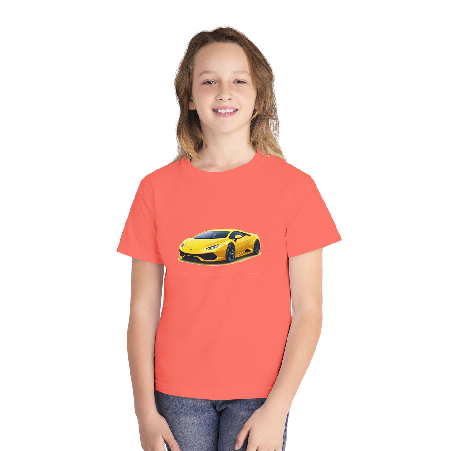 Yellow Supercar Kids Tee