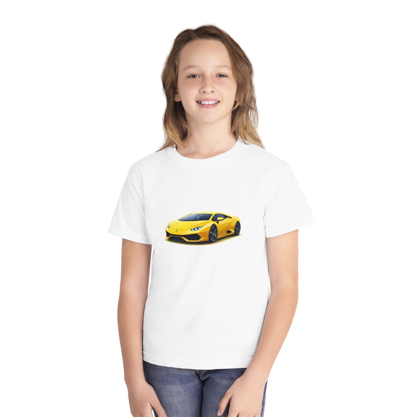 Yellow Supercar Kids Tee