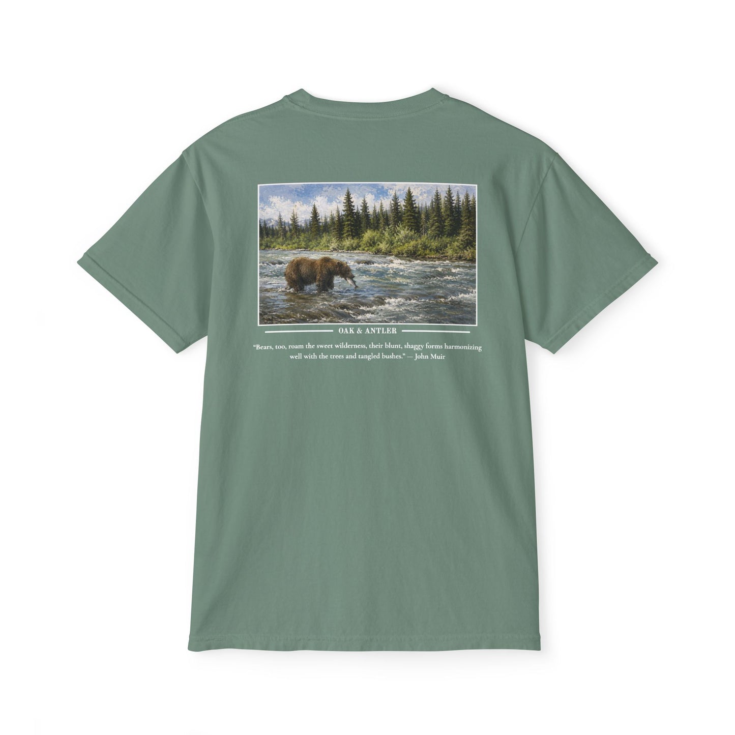 Salmon Run Grizzly Pocket Tee – Wildlife Collection