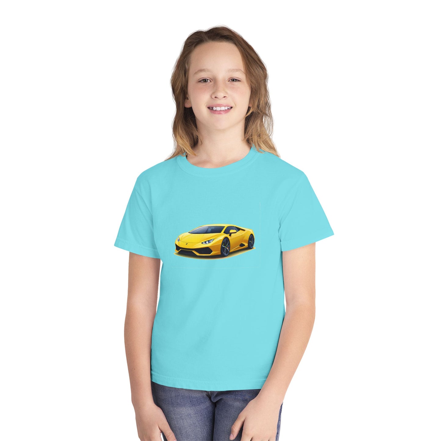 Yellow Supercar Kids Tee