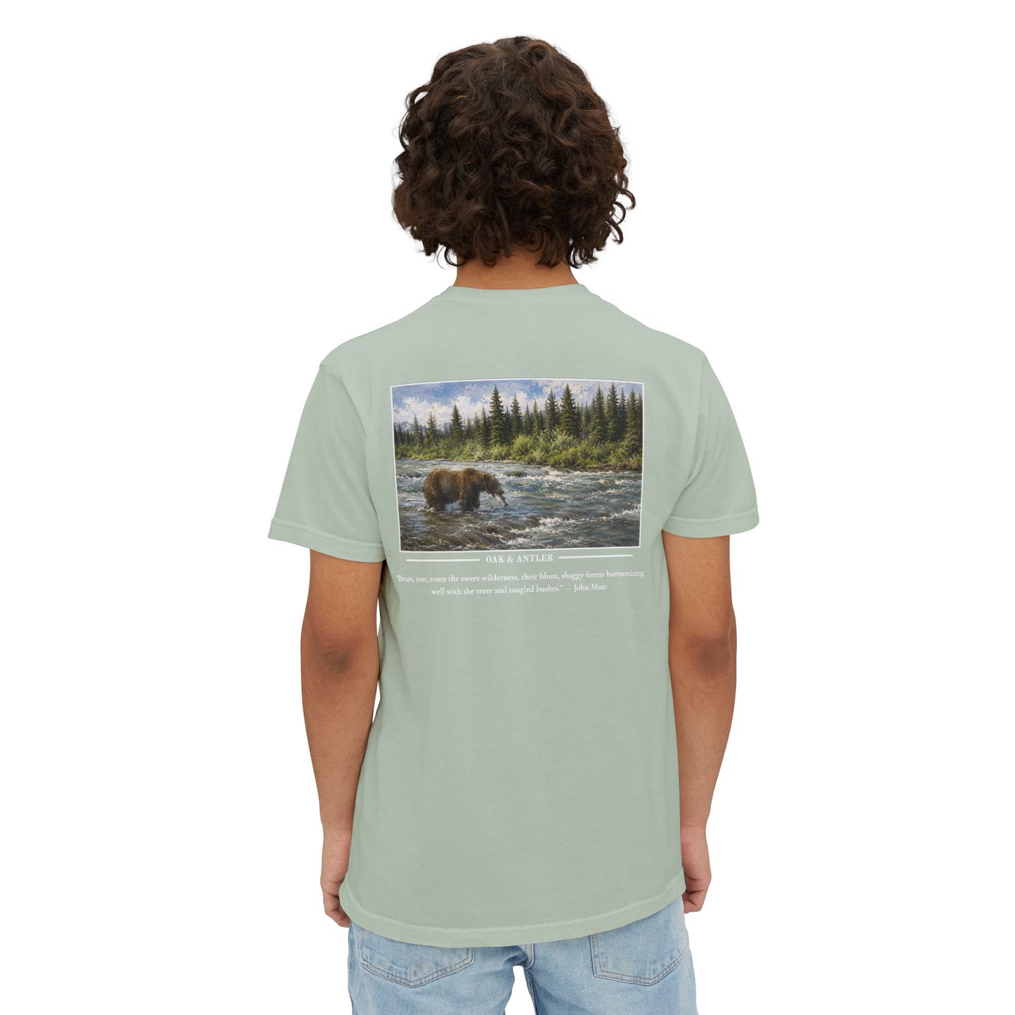 Salmon Run Grizzly Pocket Tee – Wildlife Collection