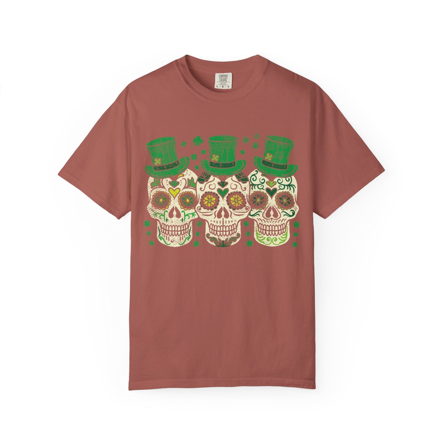 Irish Mexican Sugar Skull Leprechaun Shirt – St Patrick’s Day Skull Graphic Tee