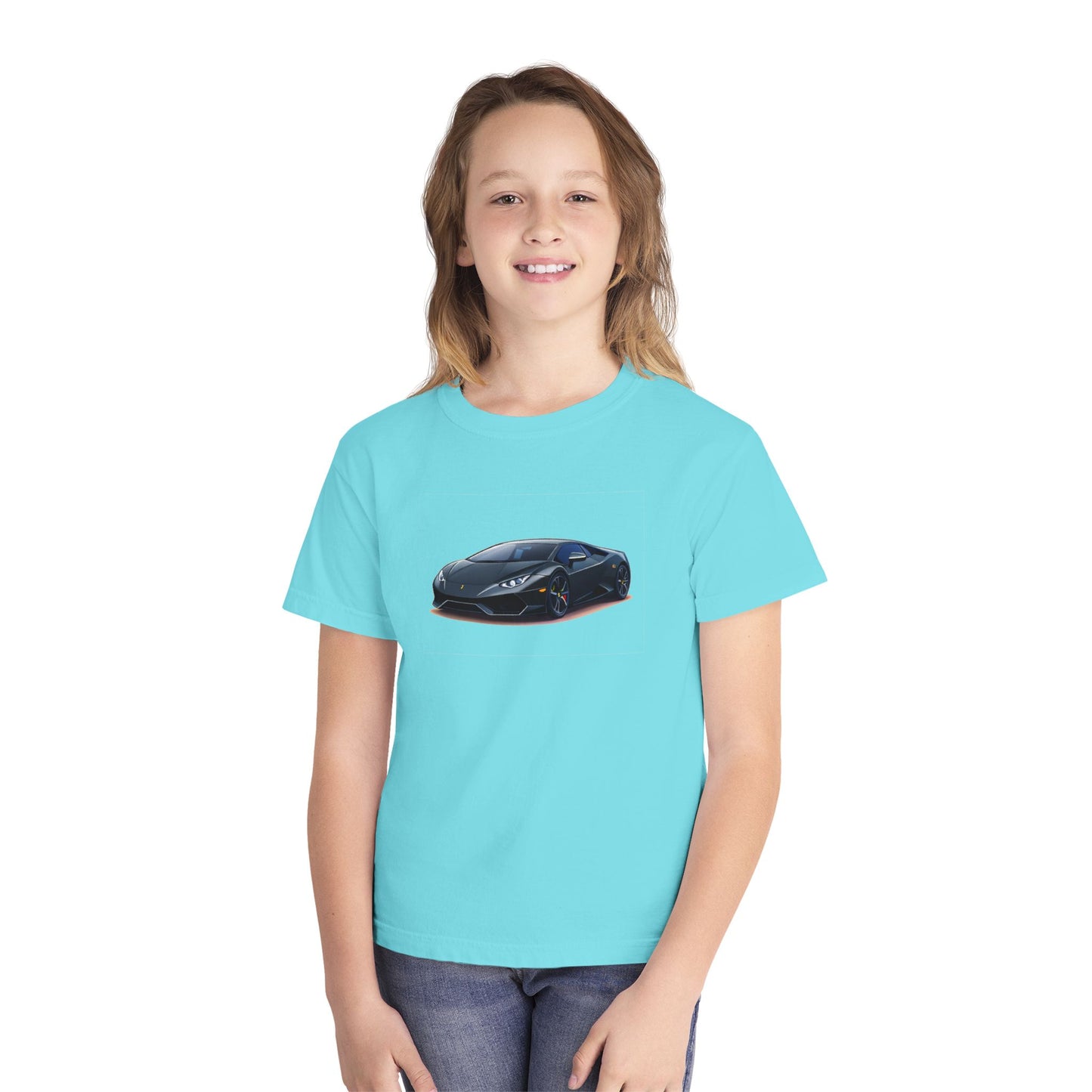 Black Supercar Kids Tee