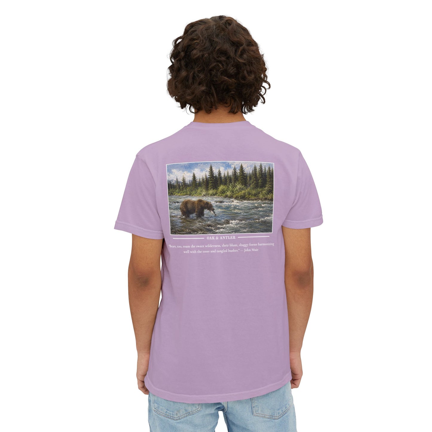 Salmon Run Grizzly Pocket Tee – Wildlife Collection